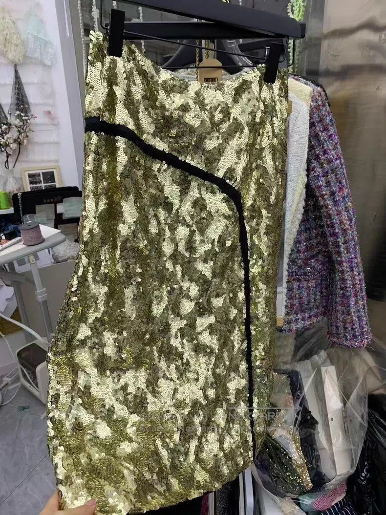 Dries Van Noten Dries Van Noten Sequin Heavy Industry Skirt Size 35" - 3 Thumbnail