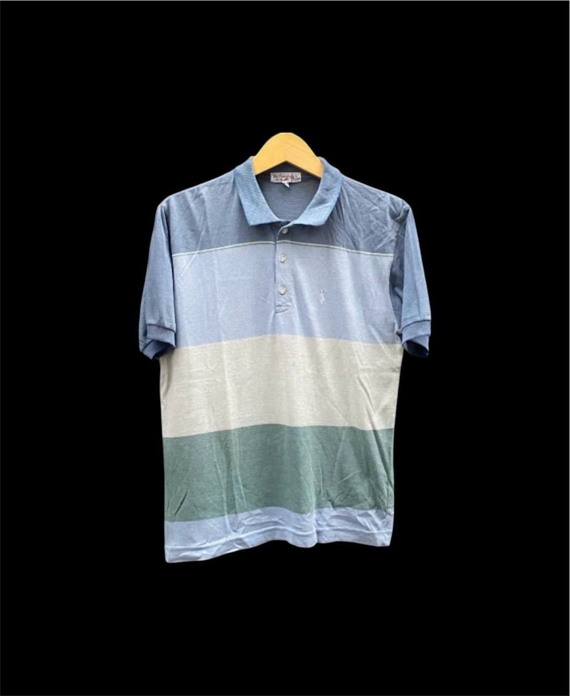Yves Saint Laurent Vintage Yves Saint Laurent Striped YSL Polo Shirt Size US L / EU 52-54 / 3 - 1 Thumbnail