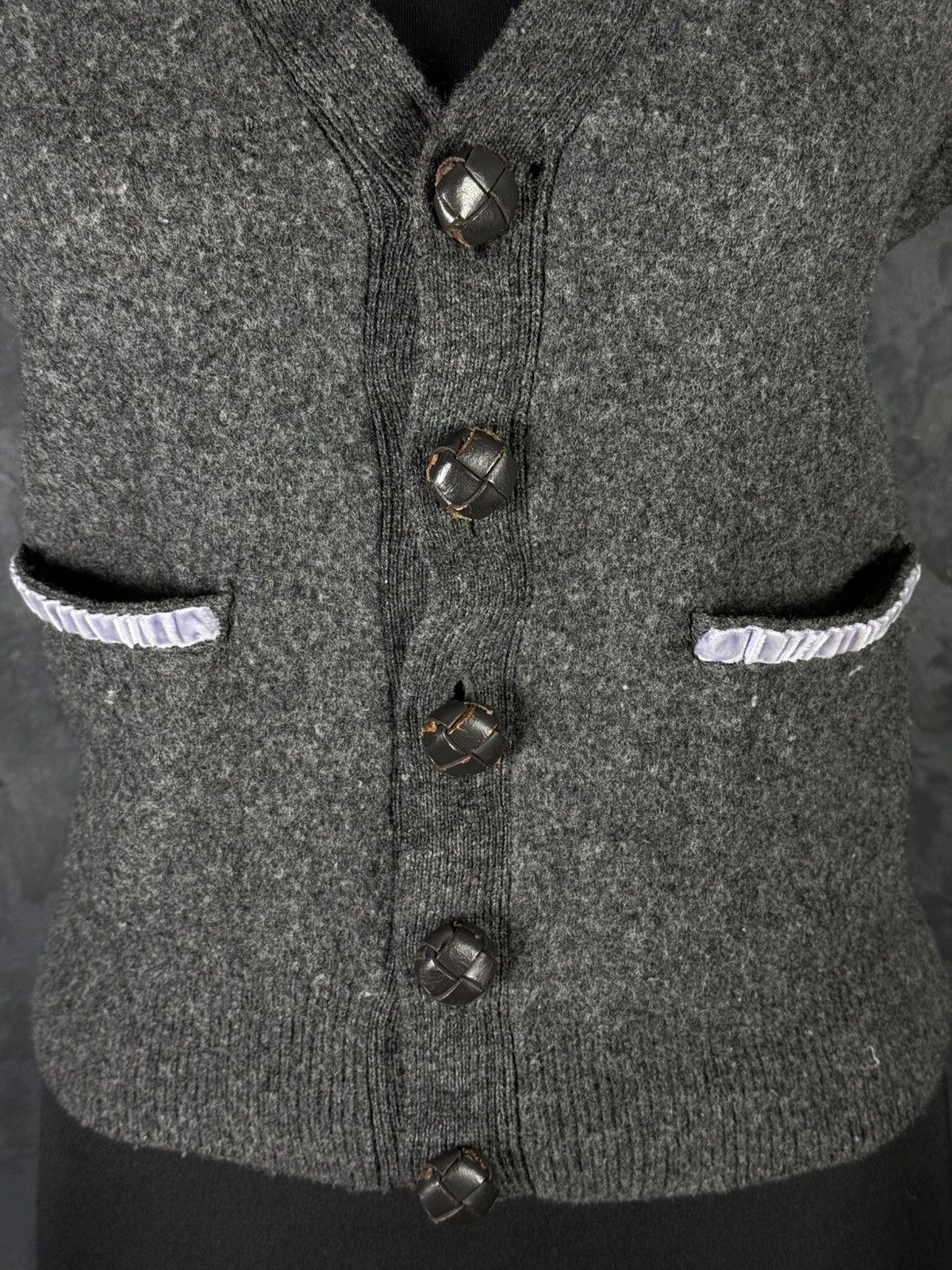 Maison Margiela Maison Margiela Wool Short Sleeve Cardigan Sweater Size S / US 4 / IT 40 - 4 Thumbnail