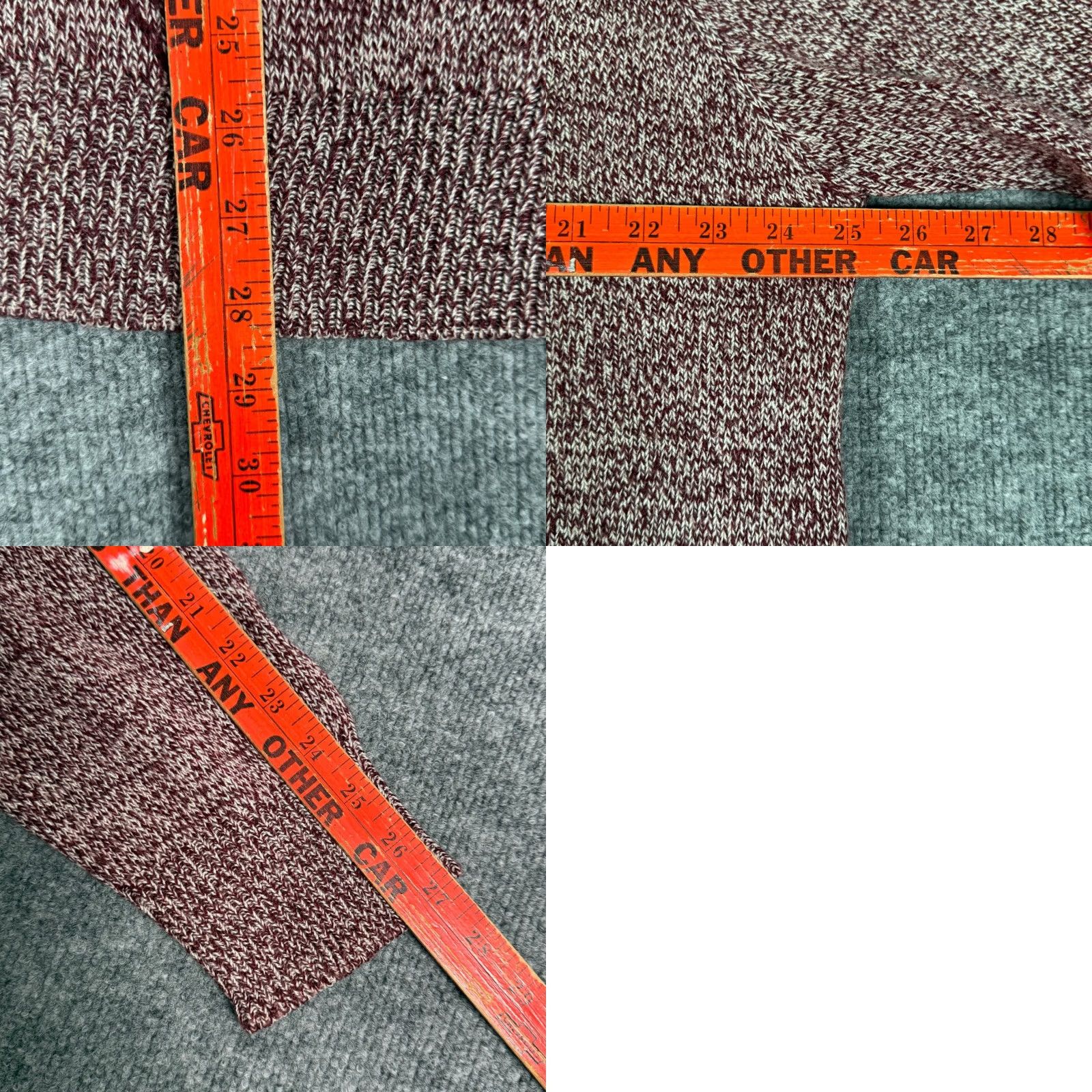 Haband Haband Mens XL Burgundy Argyle Diamond Pattern Full Zip Cardigan Sweater Fall Size US XL / EU 56 / 4 - 8 Thumbnail