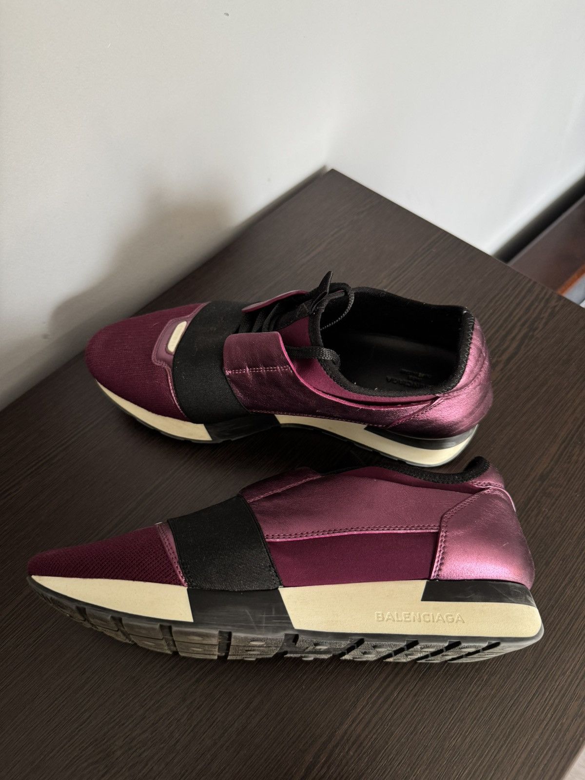 Balenciaga BALENCIAGA Race Runners Purple Prune Seakers 39 Size US 9 / IT 39 - 2 Thumbnail