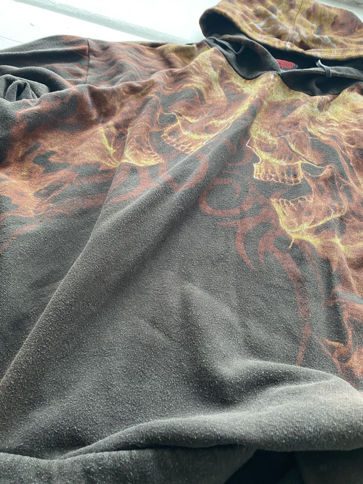 Japanese Brand 🔥Opium Punk Spiral Full Flame Skull Gothic Hoodie oversized Size US XL / EU 56 / 4 - 16 Thumbnail