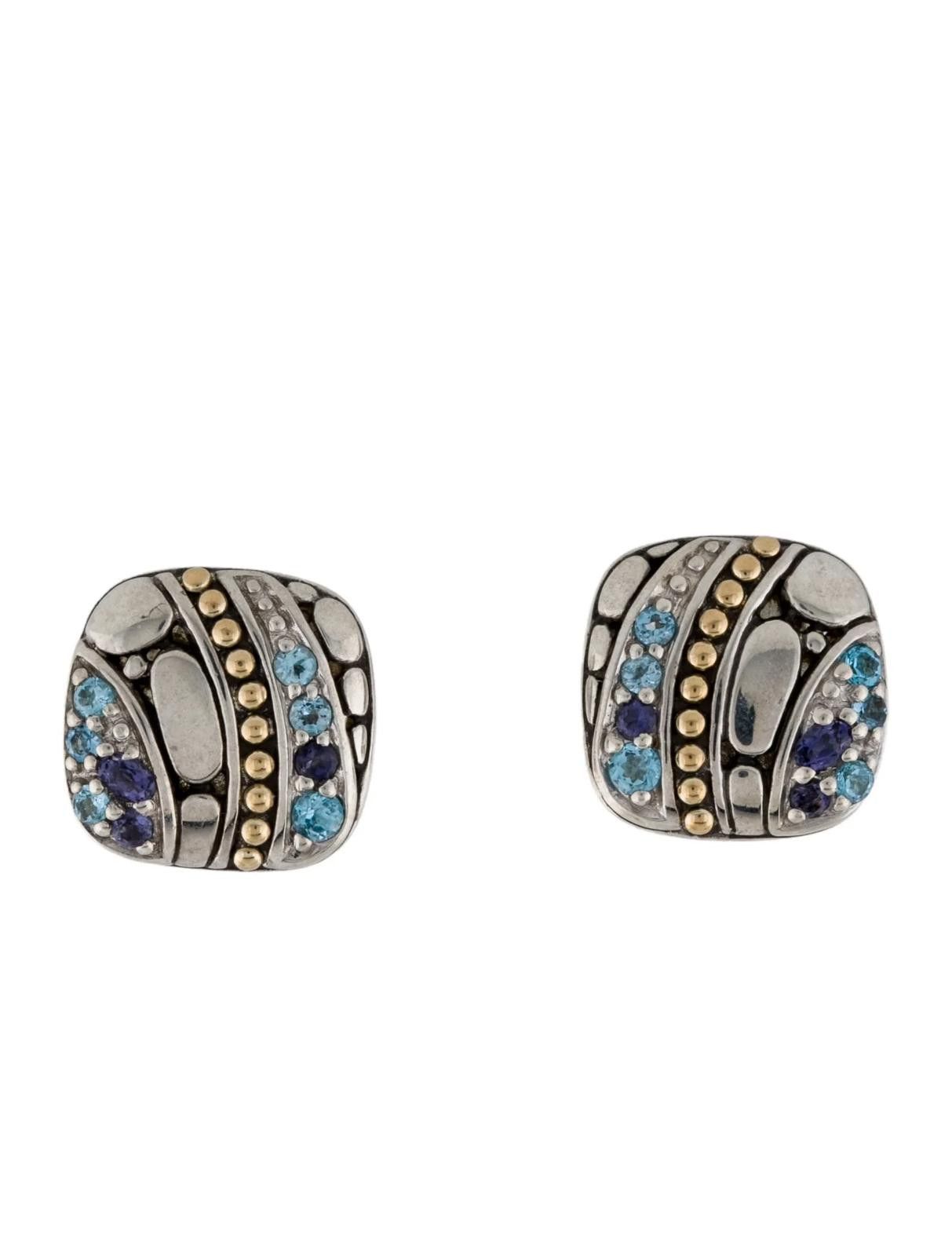 John Hardy John Hardy Aquamarine Iolite & Topaz Kali Lavafire Seasquare Size ONE SIZE - 1 Thumbnail