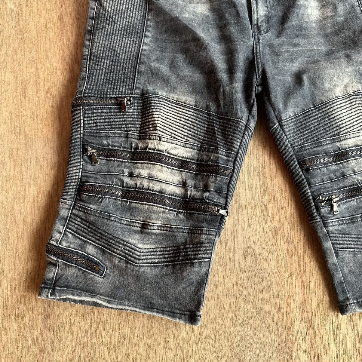 Japanese Brand W38 UBUNTU JAPAN MULTIZIPPER JEANS VINTAGE CROPPED PANT Size US 38 / EU 54 - 5 Thumbnail