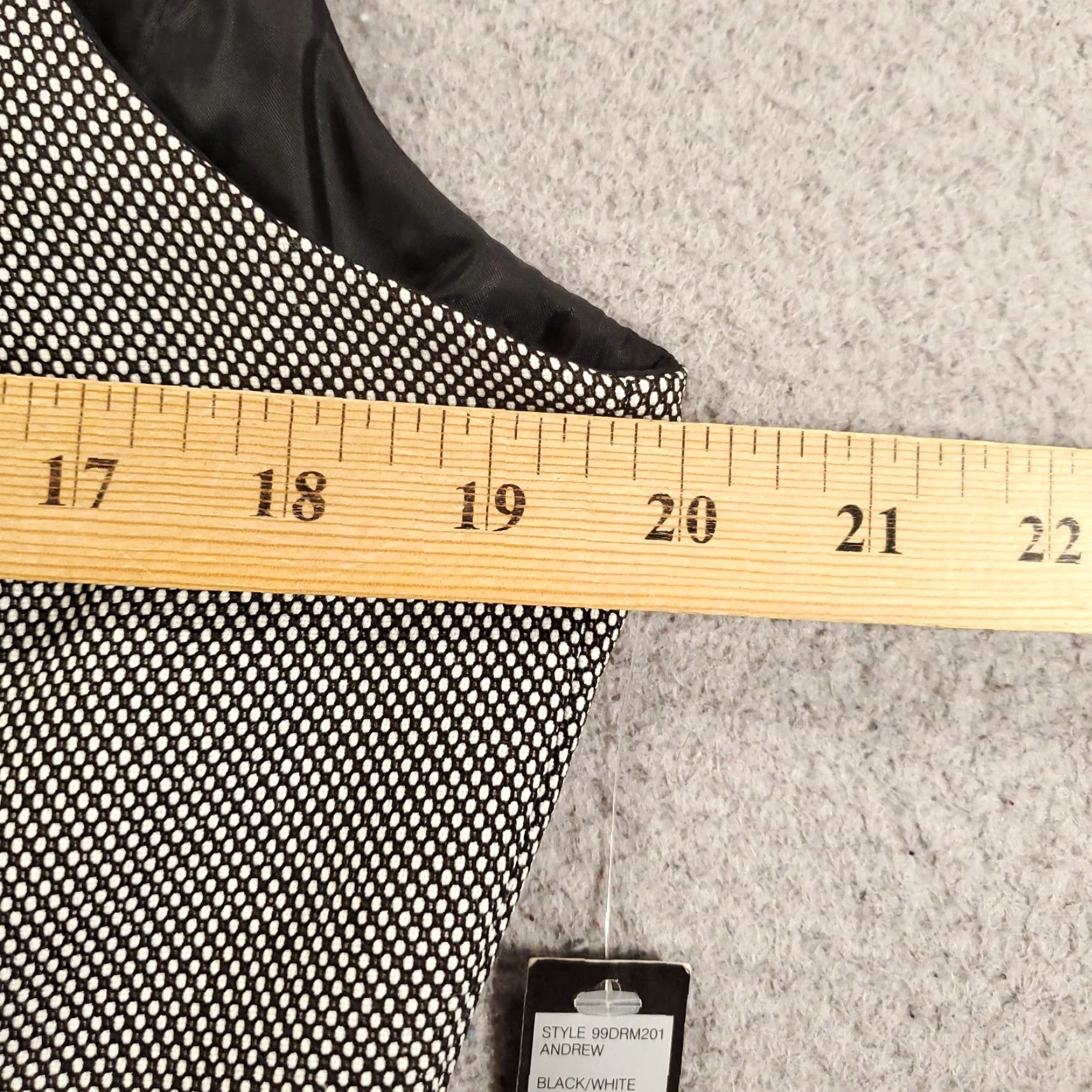 Vintage Tahari Dress Womens 10 Black White Micro Polka Dots Sheath Tank Dress Knee Length Sleeveless Polka Dot NWT Vintage No N/A Size L / US 10 / IT 46 - 4 Thumbnail