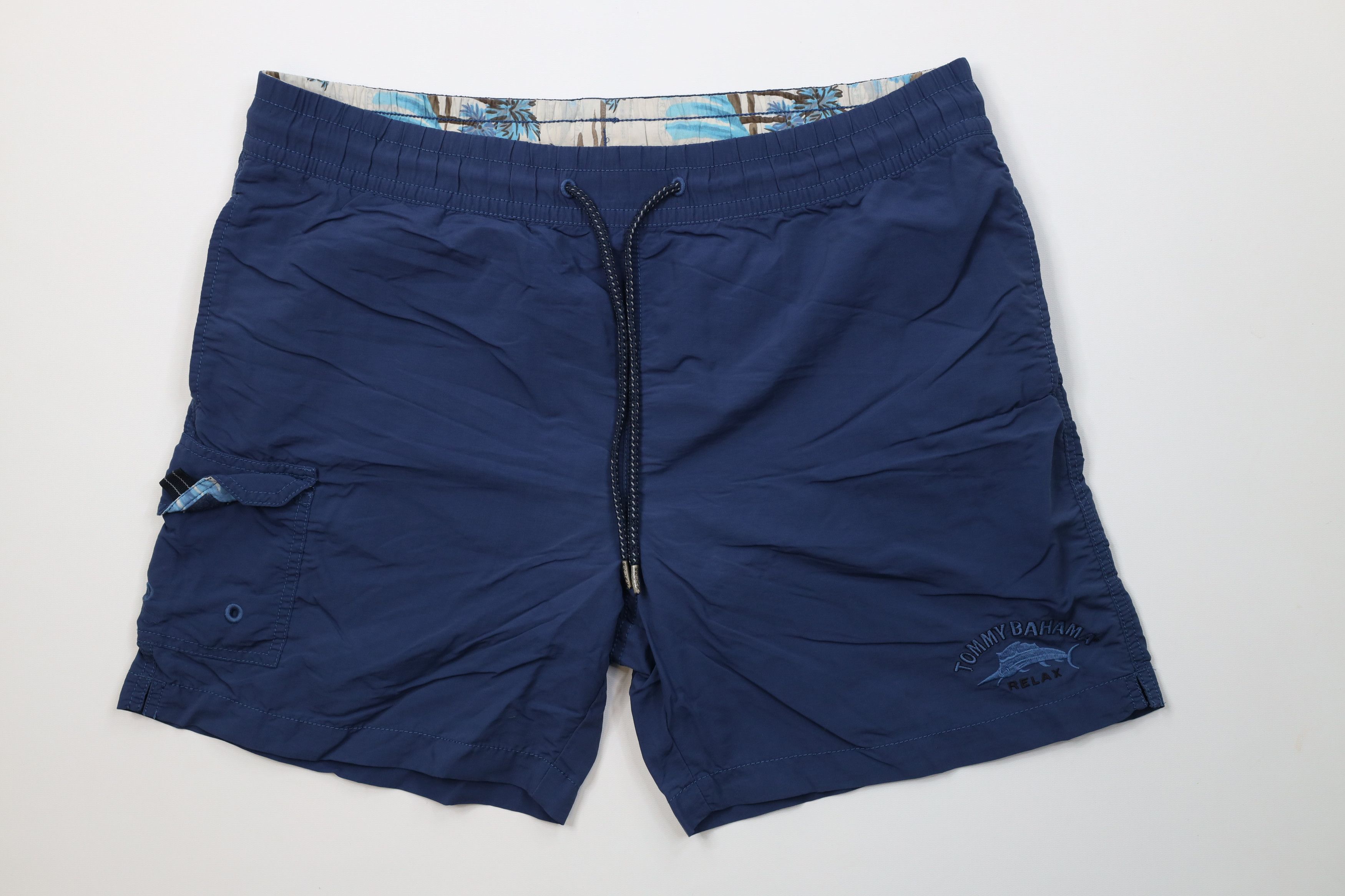 Tommy Bahama AS IS Tommy Bahama Relax Spell Out Lined Shorts Swim Trunks Size US 32 / EU 48 - 1 Thumbnail