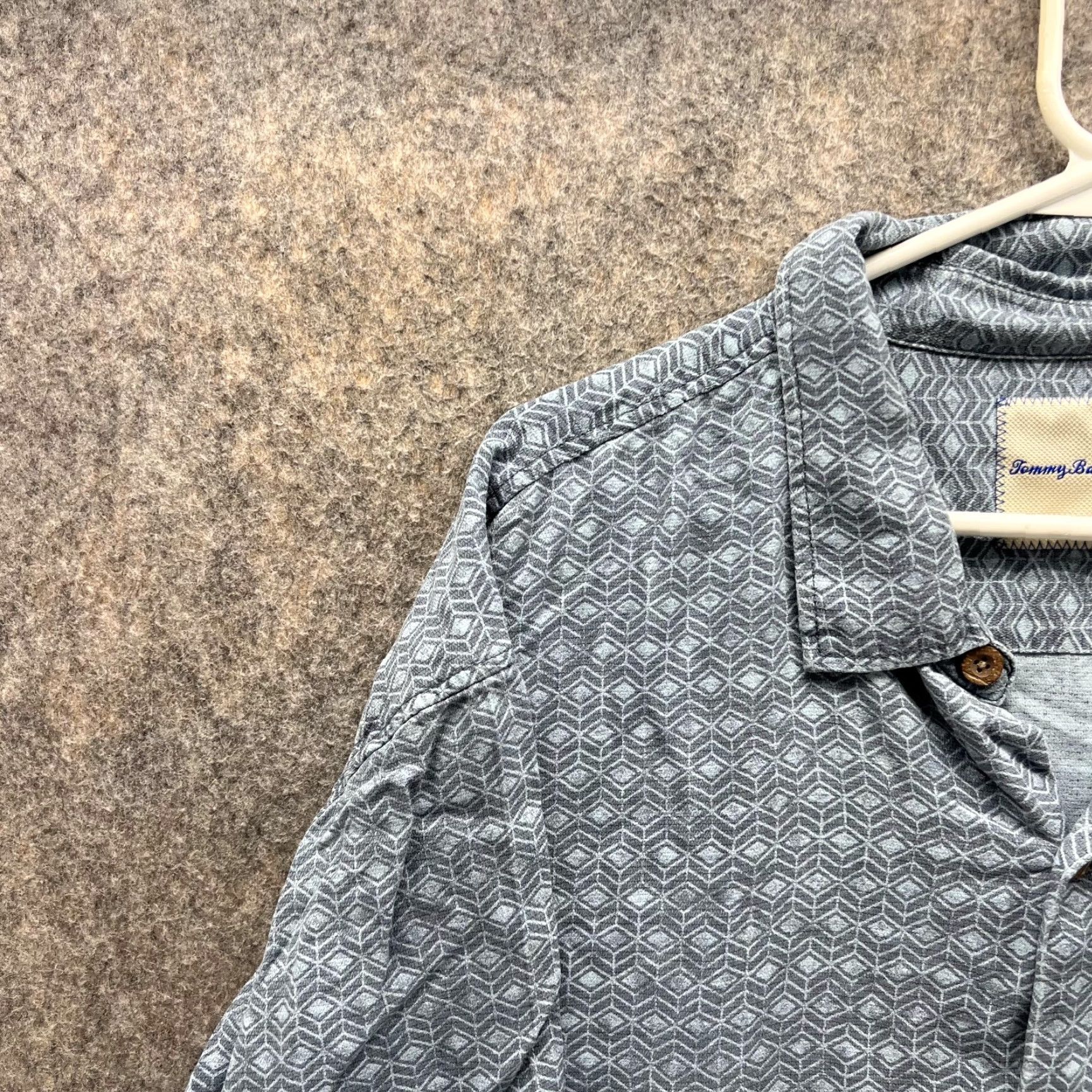 Tommy Bahama Tommy Bahama Polo Shirt Men XXL Blue Geometric Silk Button-Down Casual Preppy Shirt Size US XXL / EU 58 / 5 - 3 Thumbnail