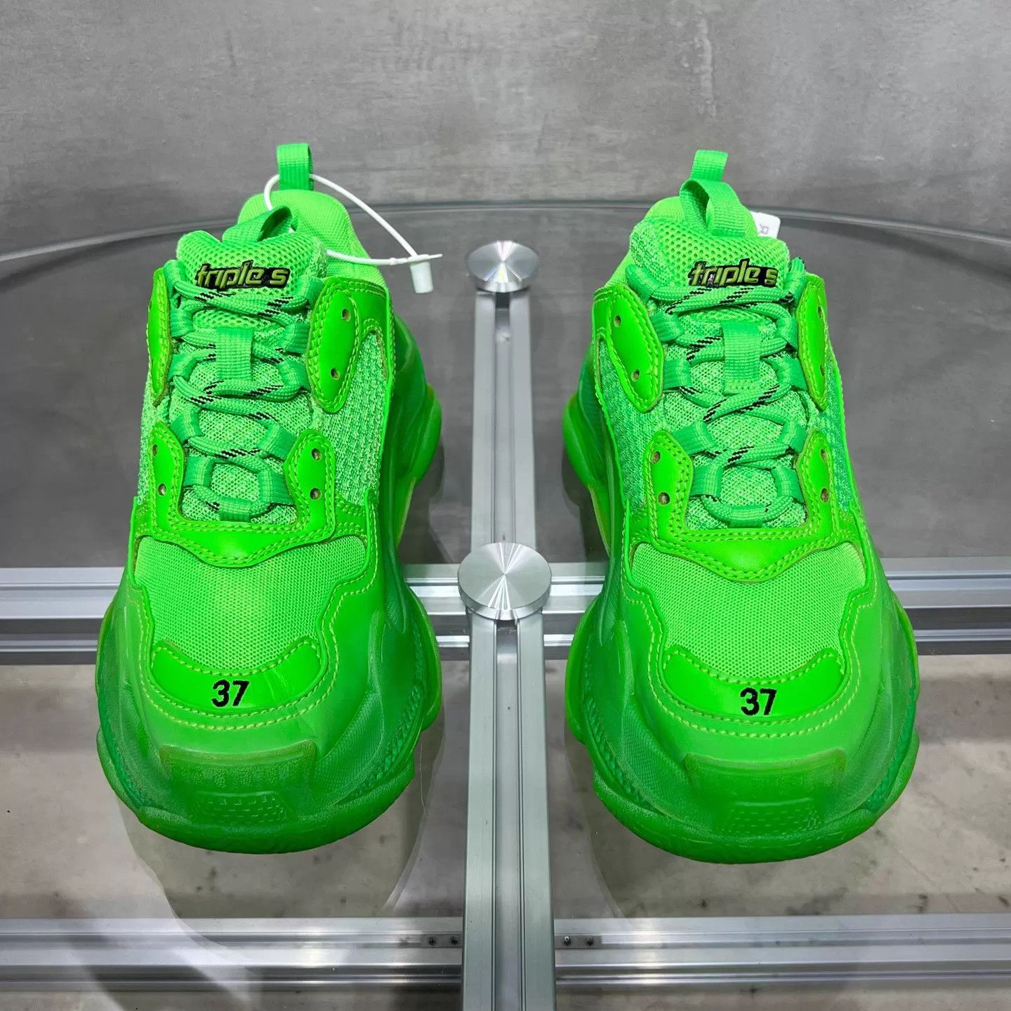 Balenciaga Balenciaga Triples Neon Green Women's 37 Size US 7 / IT 37 - 1 Thumbnail