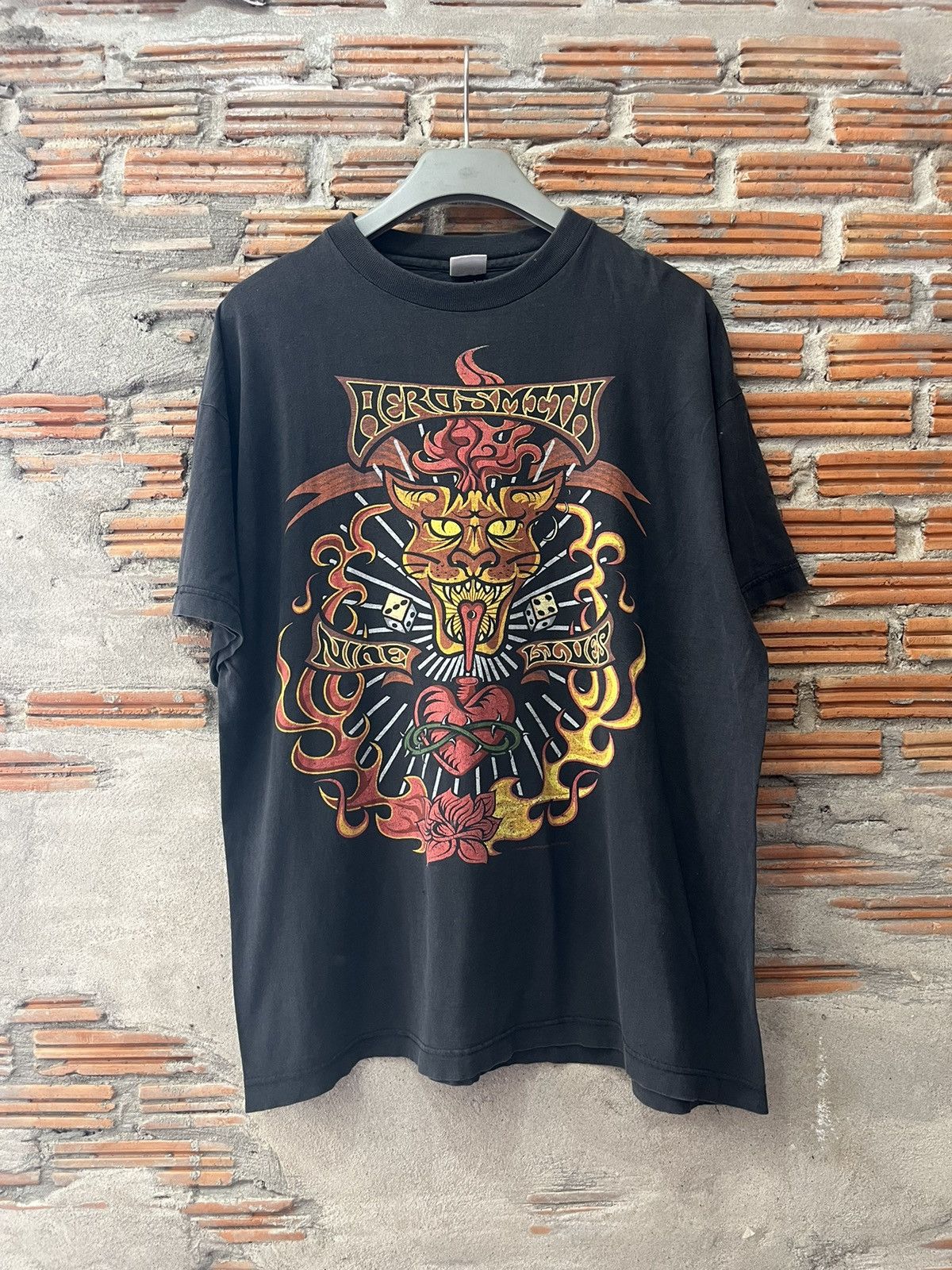 Aerosmith Vintage AEROSMITH Nine Lives 1997’s Tshirt Size US L / EU 52-54 / 3 - 2 Thumbnail