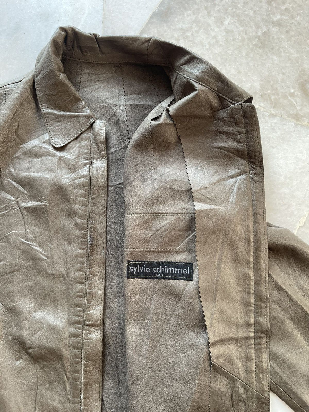Designer Slyvie Schimmel Lamb Leather Jacket Size US XS / EU 42 / 0 - 15 Thumbnail