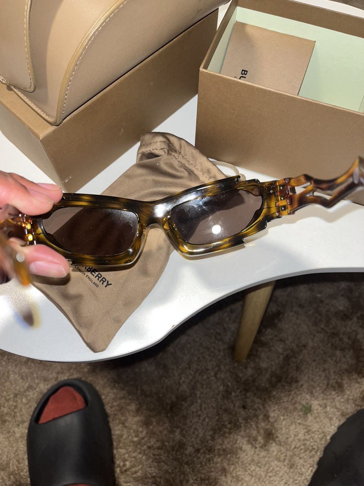 Burberry Burberry Marlowe Sunglasses BE4384 Size ONE SIZE - 3 Thumbnail