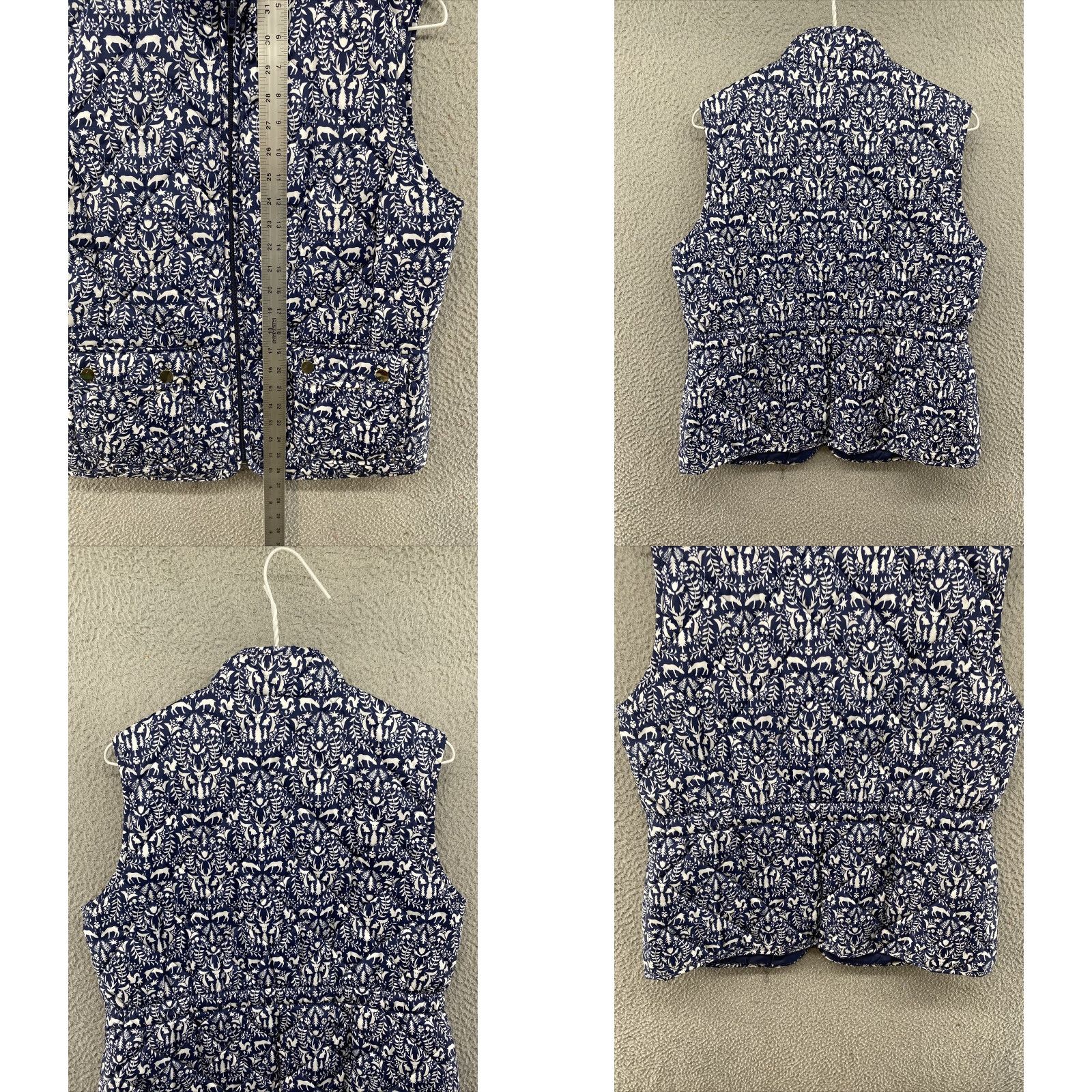 Vintage St. John’s Bay Vest Full Zip Up Quilted Puffer Deer Women’s Medium Blue 90s City Vest Womens Zip Pockets Regular Size M / US 6-8 / IT 42-44 - 8 Thumbnail