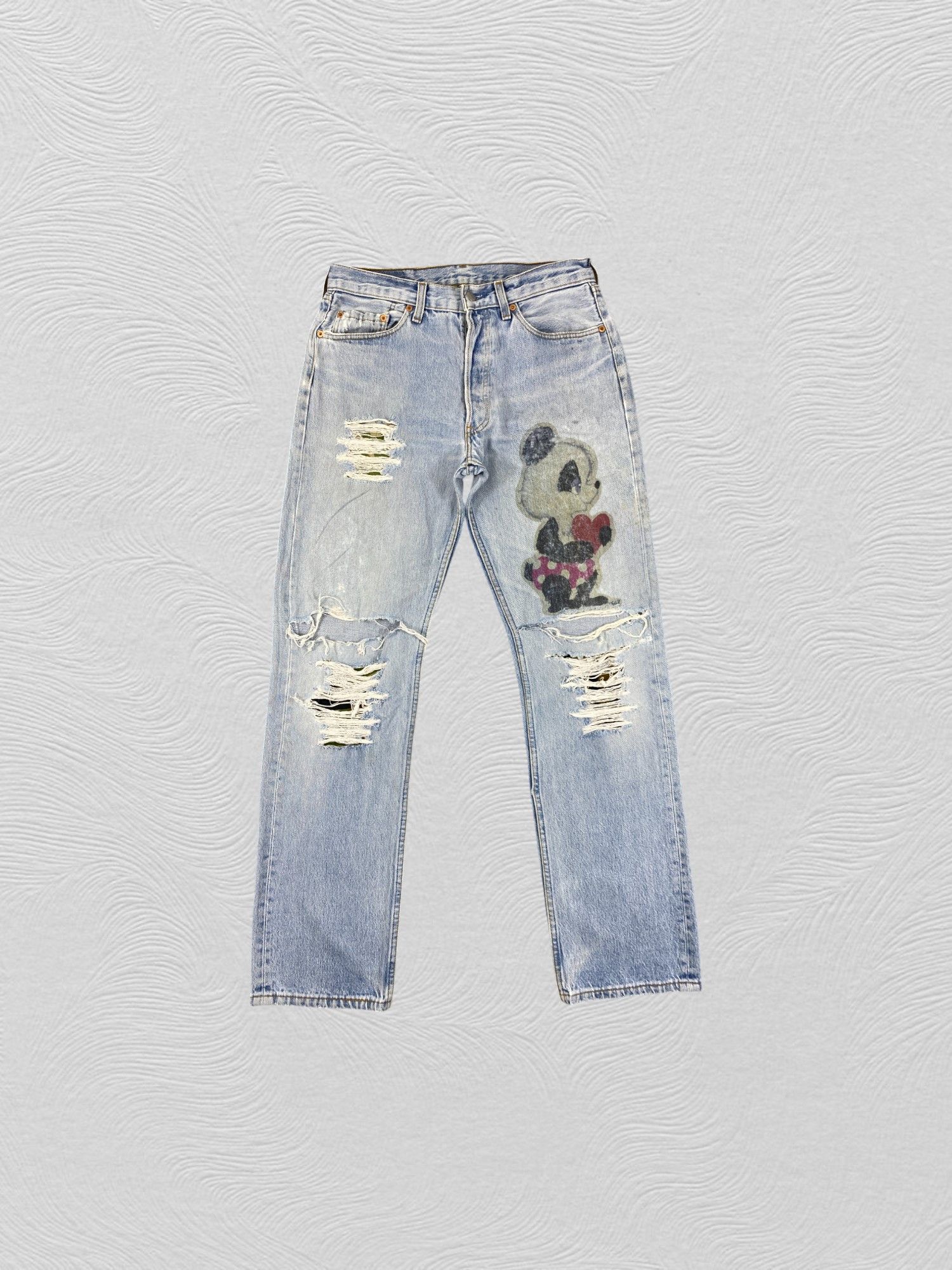 Levi's Distressed Blue Vintage Levi's 501 Jeans 31x31.5 - JN3584 Size US 31 - 1 Thumbnail