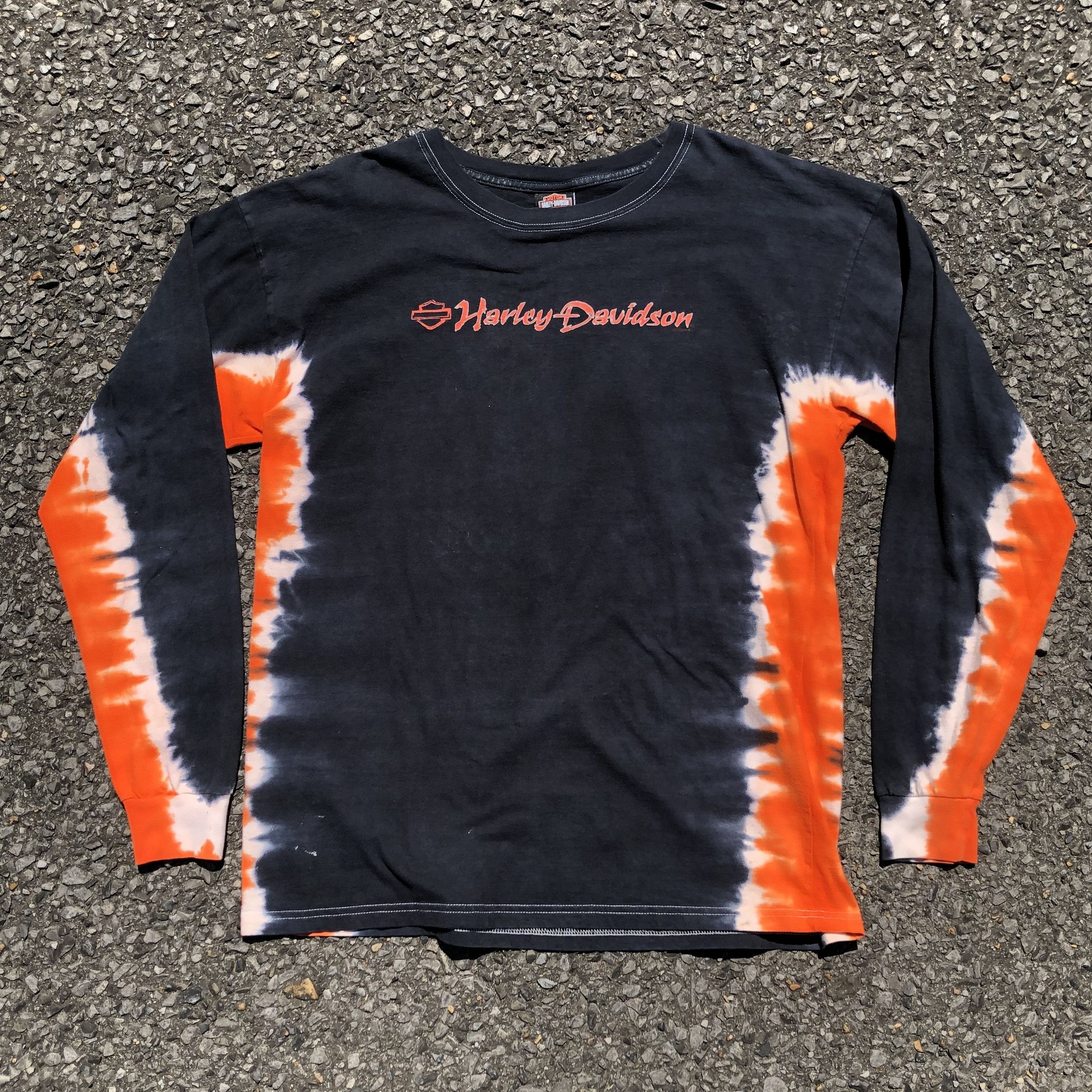 Harley Davidson Vintage 2002 Harley Davidson Tie Dye Longsleeve Size US XL / EU 56 / 4 - 2 Thumbnail