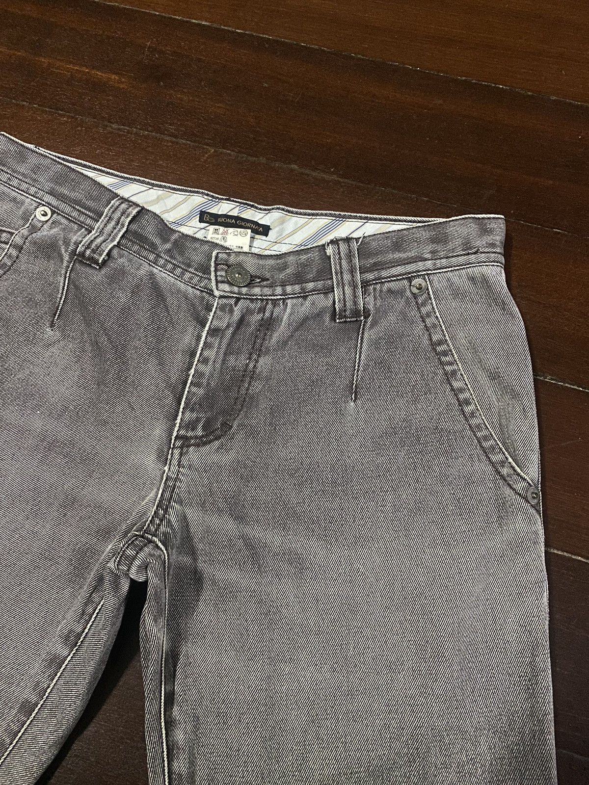 If Six Was Nine × Le Grande Bleu (L.G.B.) × Tornado Mart FIRE 🔥 Buona Giornata Flare BOOTCUT BELL BOTTOM WIDE LEG Size US 34 / EU 50 - 6 Thumbnail