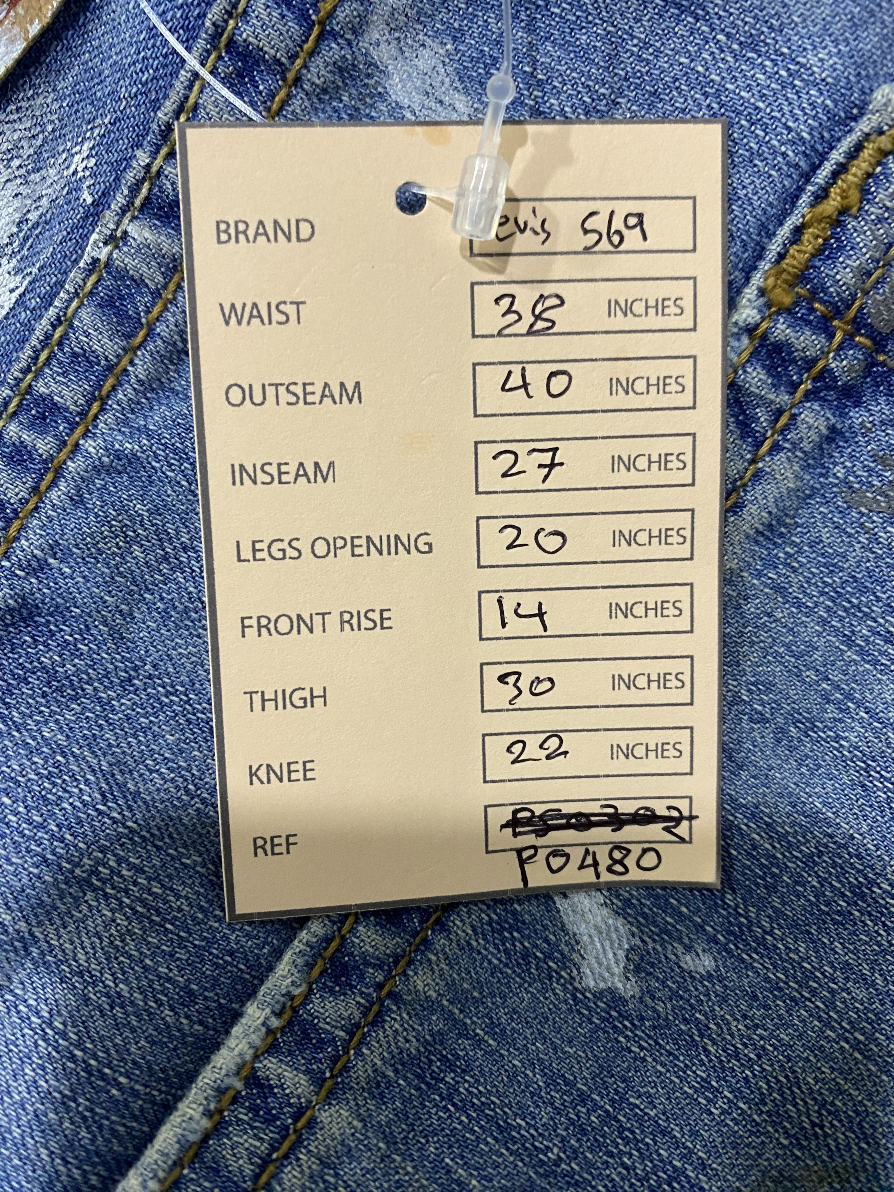 Vintage Vintage Levi's 569 Loose Straight Light Blue Denim PT0480 Size US 38 / EU 54 - 18 Thumbnail