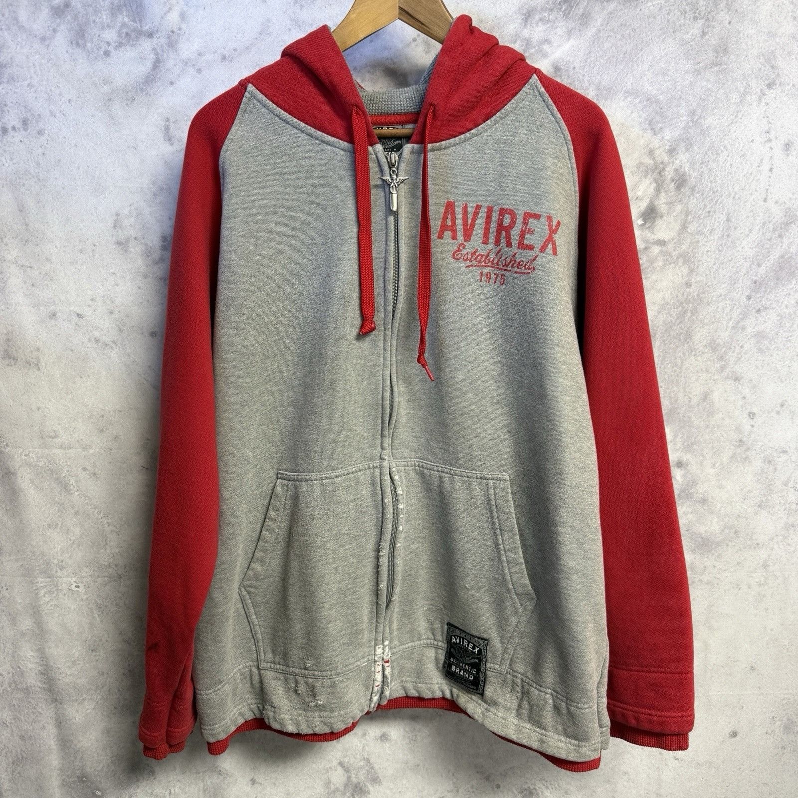 Avirex Avirex Hoodie Sweatshirt Mens 2XL 25.5x27.5 Thermal Hood Ful Size US XXL / EU 58 / 5 - 1 Thumbnail