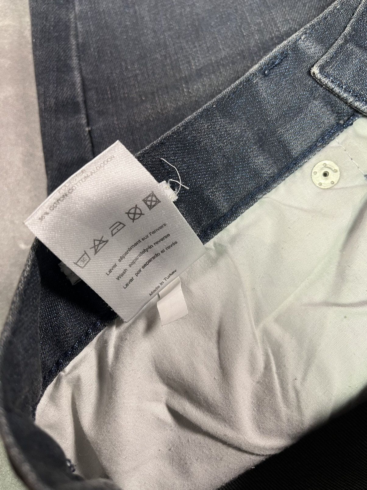 Sandro Sandro Faded Washed Dark Blue / Black Droit Denim Jeans 31 Size US 31 - 9 Thumbnail