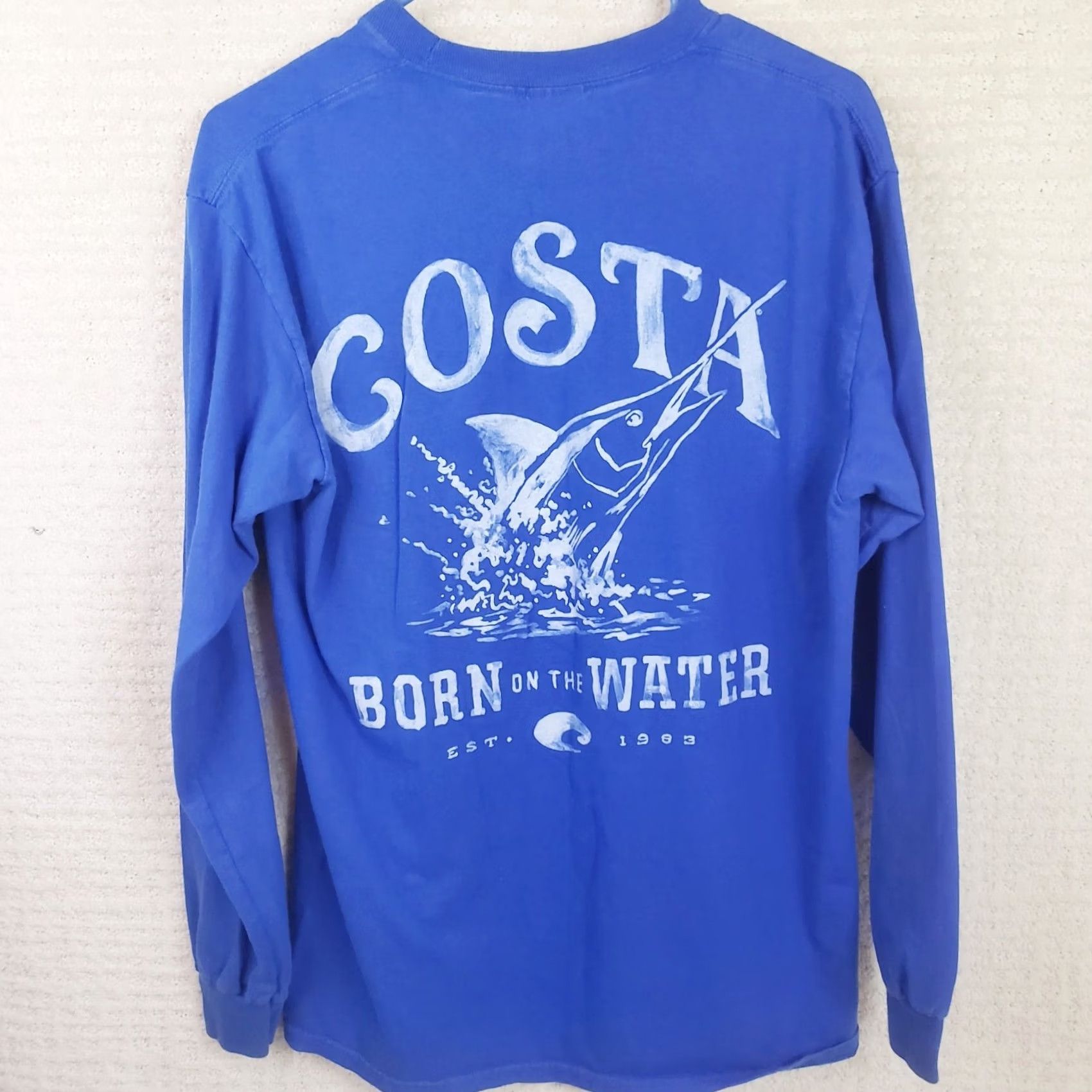 Costa Del Mar Costa Del Mar Shirt Mens M Light Blue Long Sleeve Crew Neck Fishing Logo Tee Size US M / EU 48-50 / 2 - 6 Thumbnail