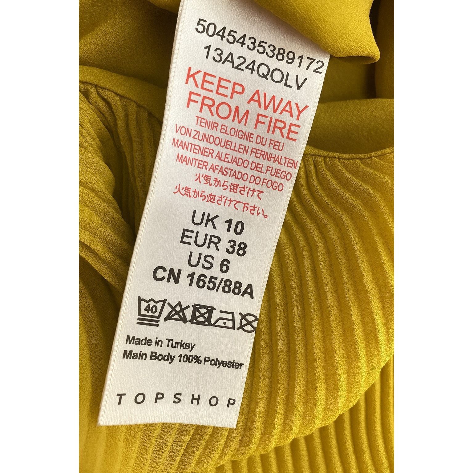 Topshop Topshop Women’s Flowy Lined Cami Tank Top Size 6 – Mustard Y Size M / US 6-8 / IT 42-44 - 6 Thumbnail