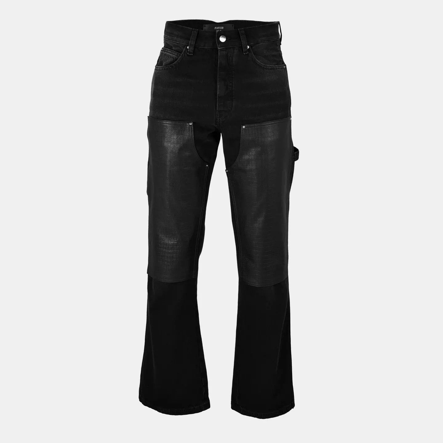 Amiri o1g2r1mq0426 Carpenter Wide Leg Jeans in Dusk Black Size US 34 / EU 50 - 1 Thumbnail