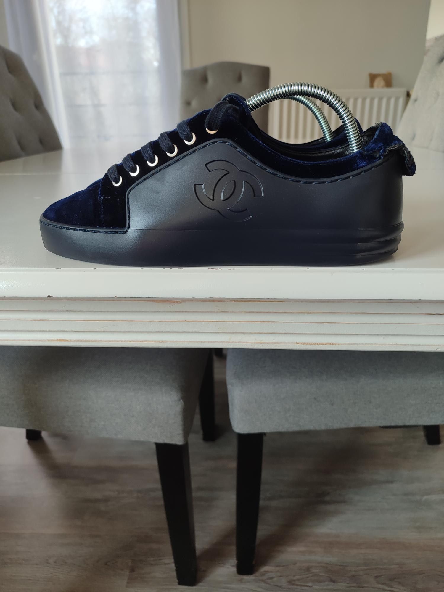 Chanel BASKETS CHANEL VELVET G32719 Size US 7 / IT 37 - 1 Thumbnail
