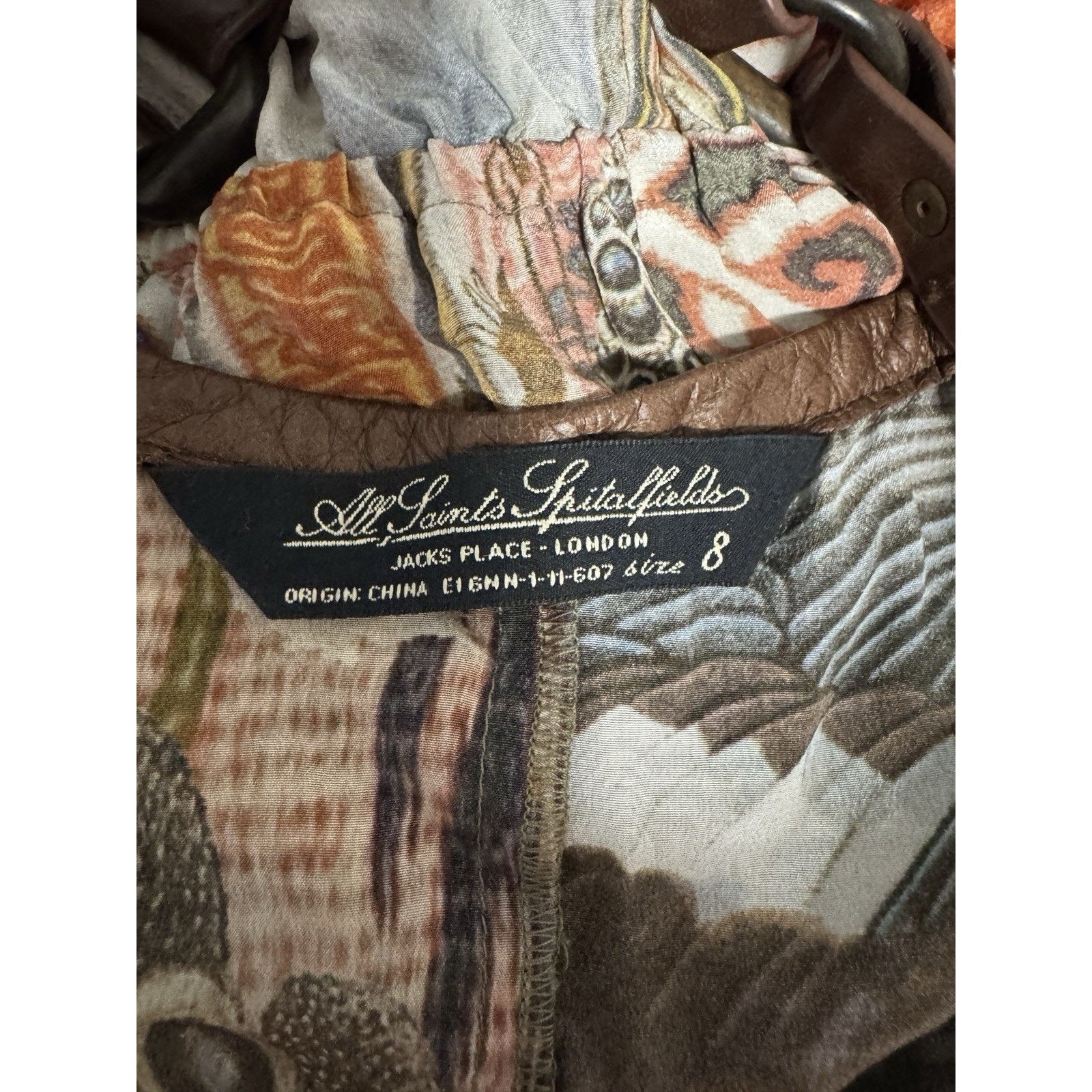 Allsaints All Saints Play suits 100% Silk and Leather Size 8 Size 30" / US 8 / IT 44 - 3 Thumbnail