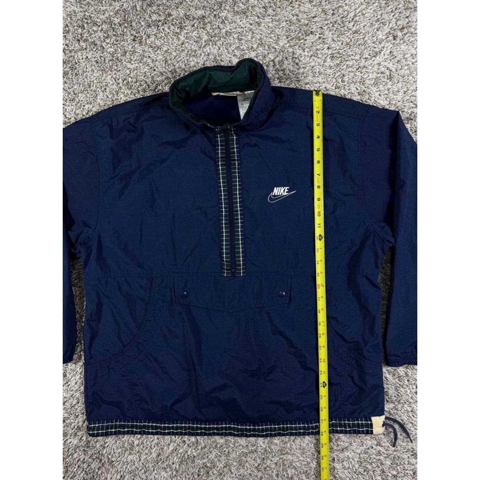 Nike VINTAGE Nike Windbreaker Jacket Navy 90s Nylon Large Men's Size US L / EU 52-54 / 3 - 5 Thumbnail
