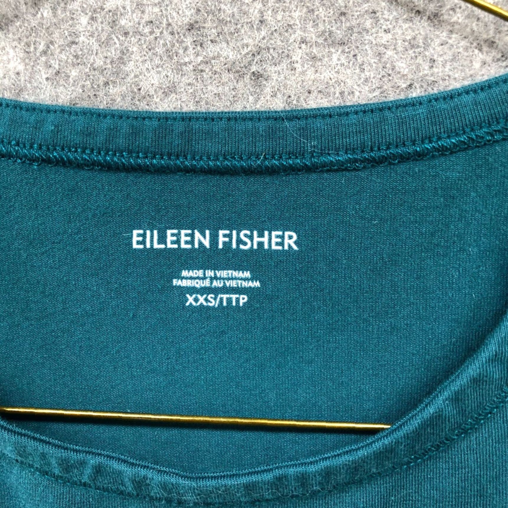 Eileen Fisher VINTAGE? No. EILEEN FISHER Tank Shirt Women XXS Teal Organic Cotton Blend Crew Neck Sleeveless 2XS Lightweight Summer Casual Size XXS / US 00 / IT 34 - 5 Thumbnail