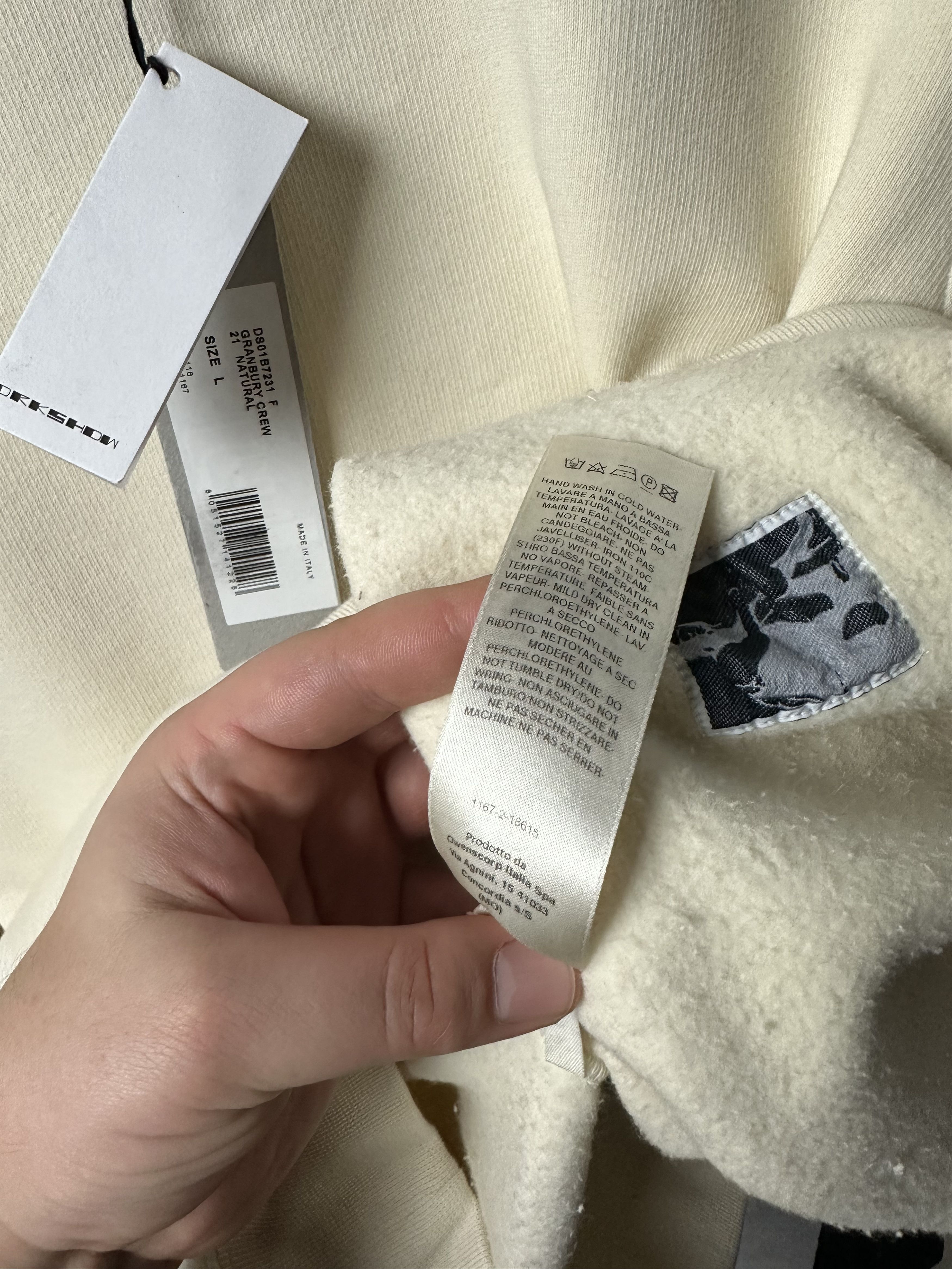 Rick Owens BNWT Granbury crew-neck sweatshirt Size US L / EU 52-54 / 3 - 9 Thumbnail