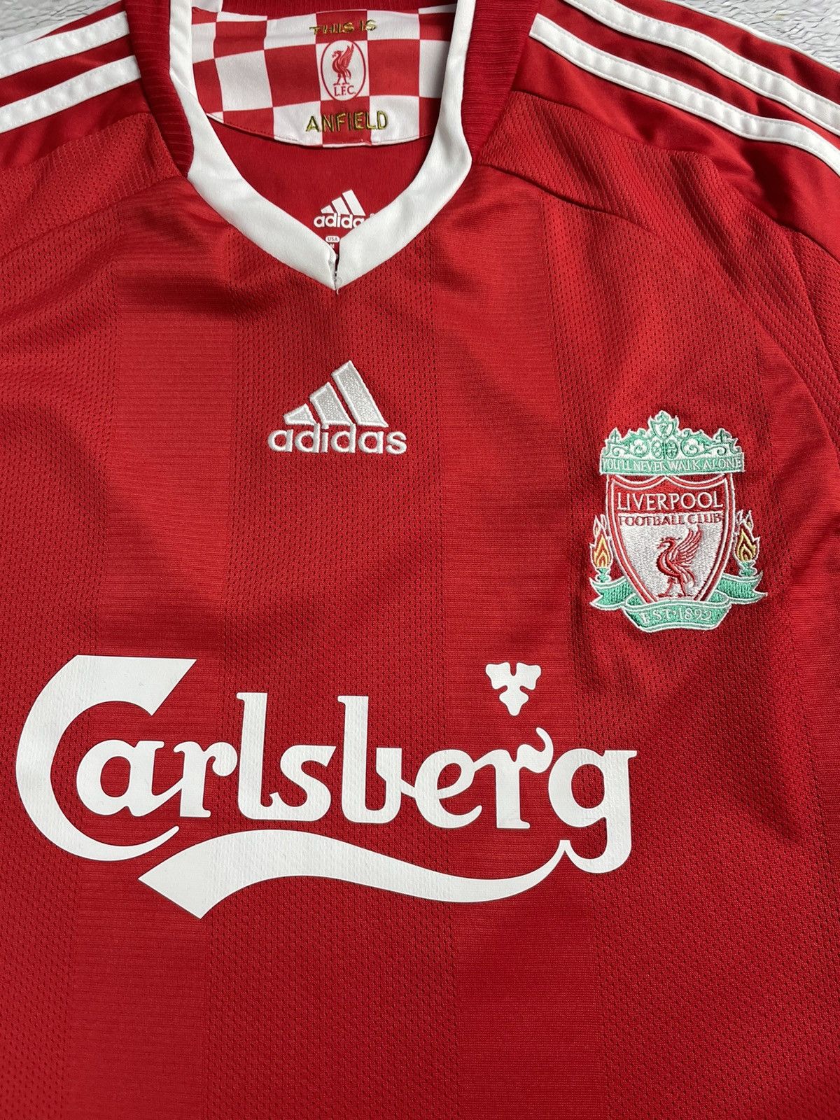 Adidas × Vintage Vintage Liverpool 2008/09 Adidas Soccer Jersey y2k blokcore Size US M / EU 48-50 / 2 - 6 Thumbnail