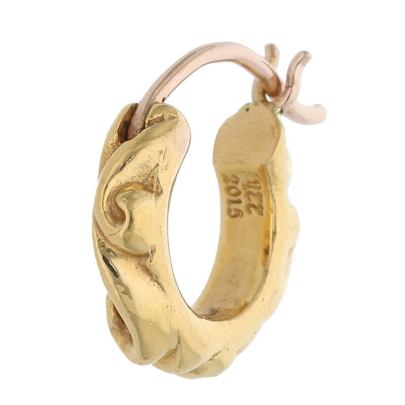 Chrome Hearts Chrome Hearts Tiny Hoop Scroll Earring Size ONE SIZE - 1 Thumbnail