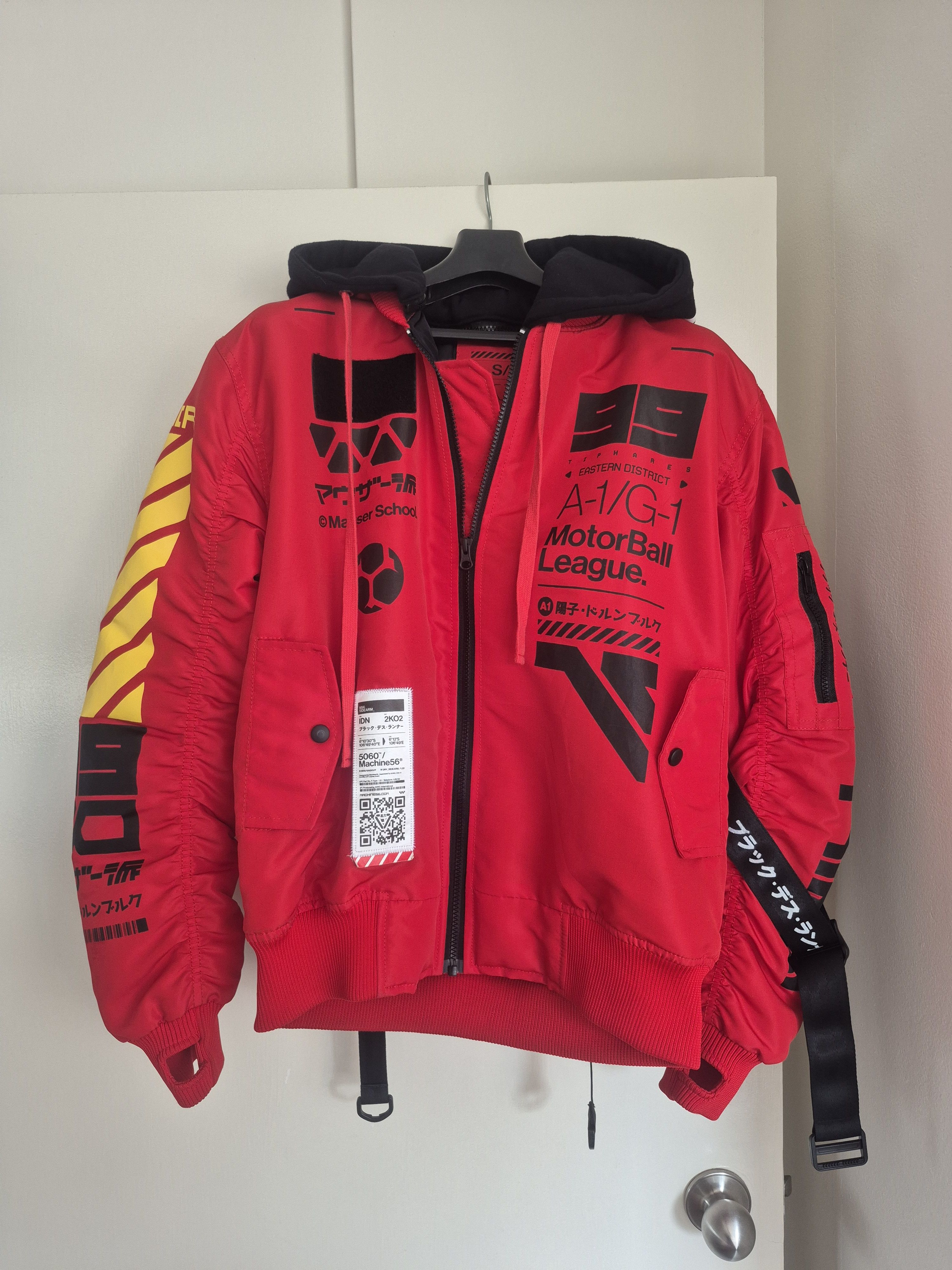 タニンmachine56 bomber jacket cyberpunk machine 56 Yellow cyberpunk Bomber jacket- M56/MS-BOMBER D1