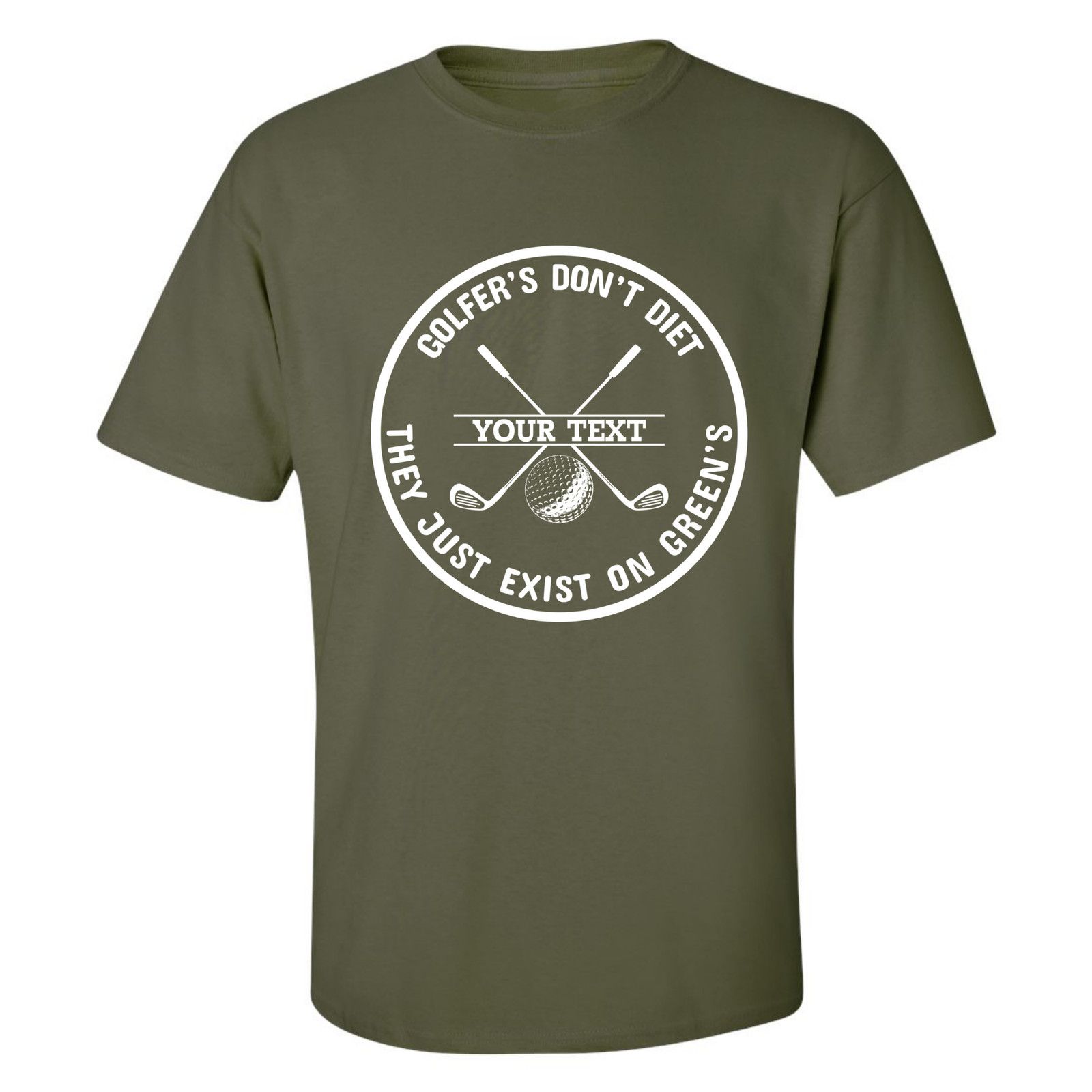 Gildan Golfers Don't Diet Personalized Name Golf Clubs Ball T-Shirt Size US XL / EU 56 / 4 - 19 Thumbnail