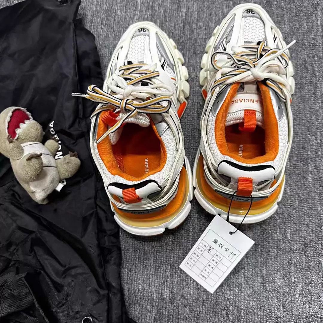 Balenciaga Balenciaga Track 99 New White Orange 36 Size US 5.5 / IT 35.5 - 5 Thumbnail