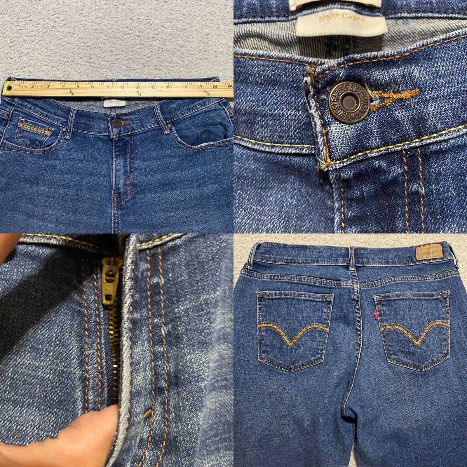 Levi's Levi's 515 Jeans Womens sz 6 Capri Medium Wash Mid Rise Blue Denim 5-Pocket Design Regular Slimming Pockets Shirt? Size 28" / US 6 / IT 42 - 8 Thumbnail