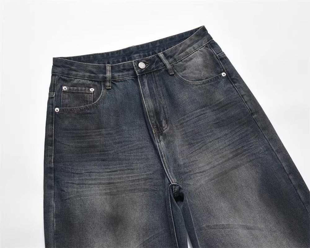 Japanese Brand × Jean Punk washed distressed wide-leg jeans for men Size US 32 / EU 48 - 3 Thumbnail