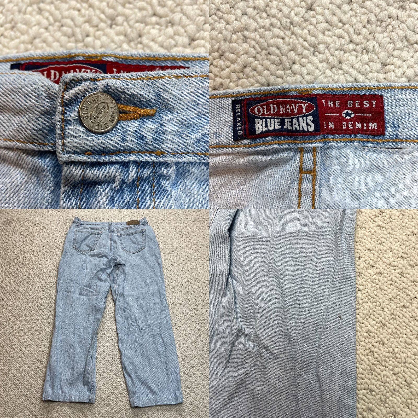 Old Navy Old Navy Jeans Womens 34x26 Denim Light Wash Straight Relaxed High Rise Blue Size 24" / US 00 / IT 34 - 8 Thumbnail