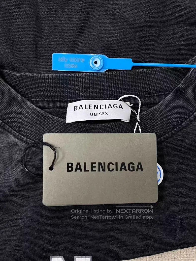 Balenciaga Balenciaga Vintage Washed Distressed Cracked Print Short S Size M / US 6-8 / IT 42-44 - 5 Thumbnail