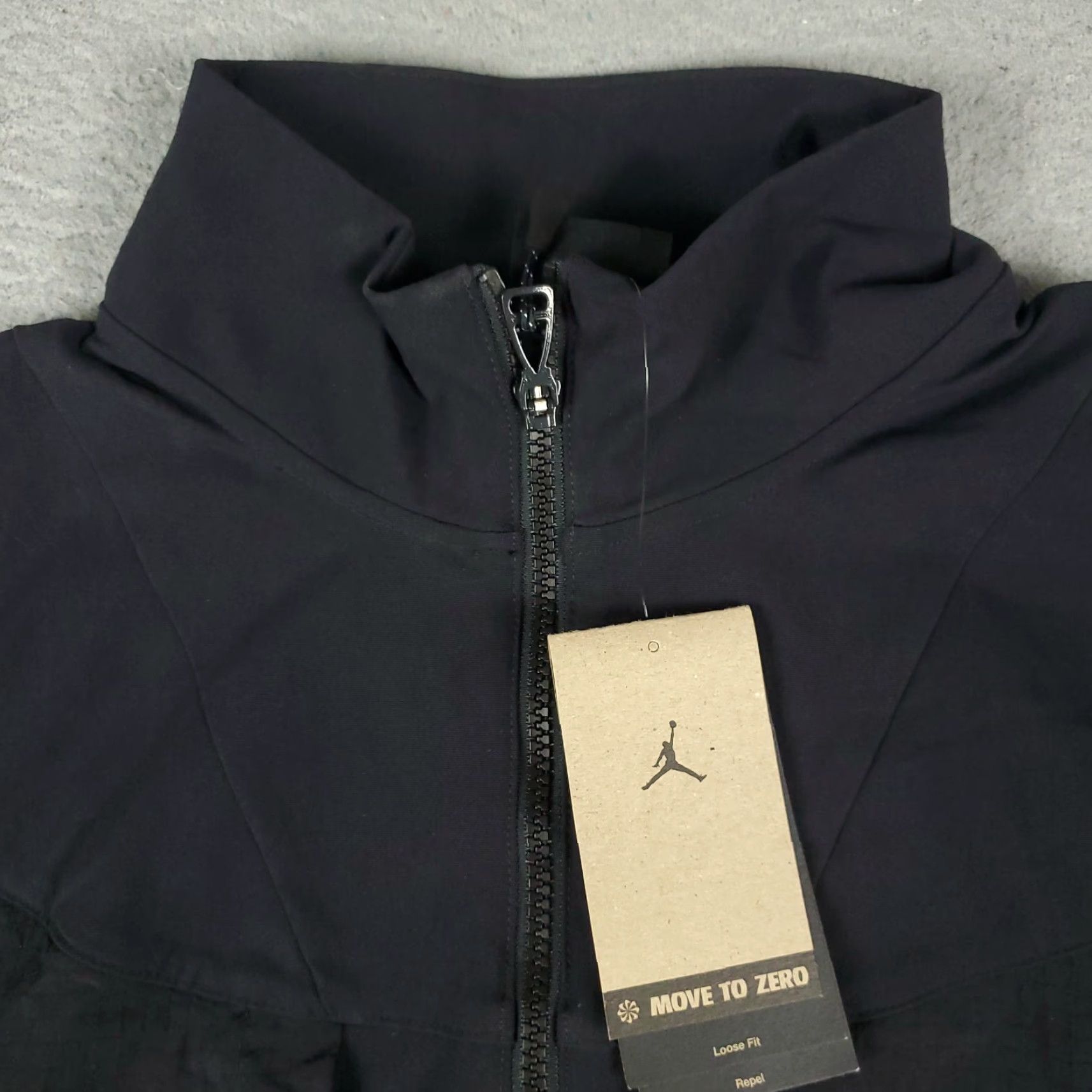 Jordan Brand Jordan Jacket Mens Small Black Zipper Pockets Loose Fit Engineered Statement Size US S / EU 44-46 / 1 - 2 Thumbnail