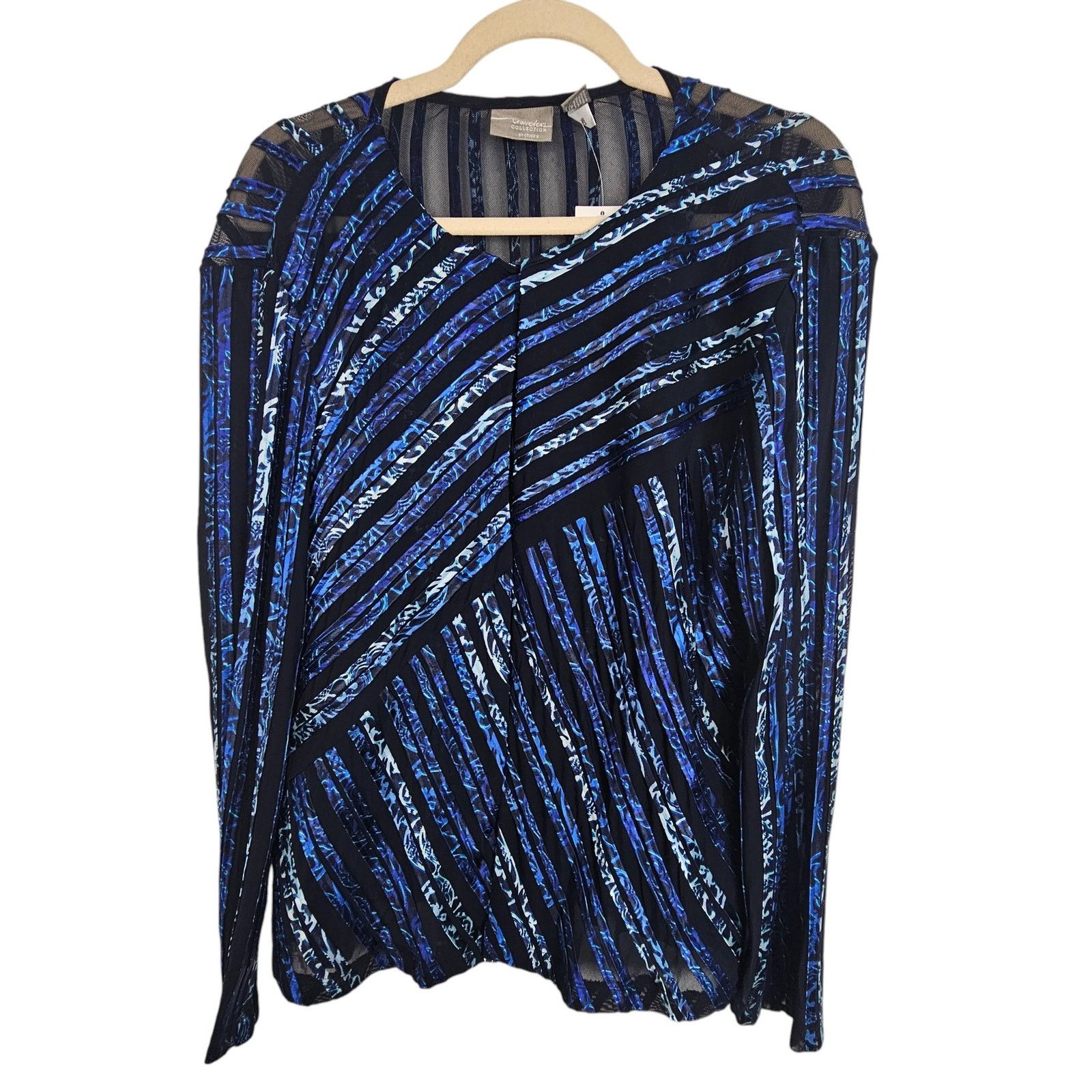 Chicos Chicos Travelers Auden Striped Full Zip Jacket Size L Artsy Size L / US 10 / IT 46 - 1 Thumbnail