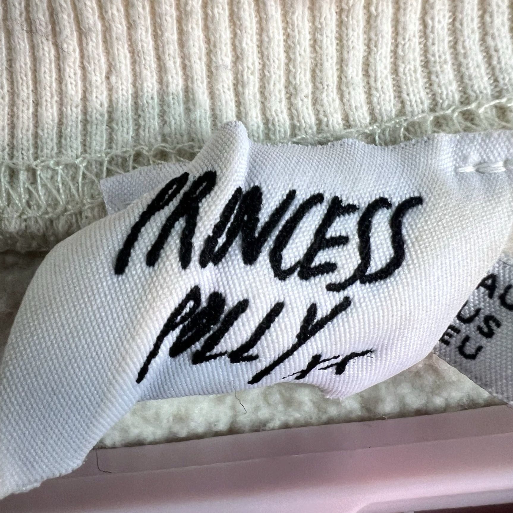 PRINCESS POLLY Princess Polly USA Crewneck Sweatshirt Cream Size 6 Pullover Women Knit Long Sleeve Logo Ivory Crew Neck Activewear Machine Washable Size M / US 6-8 / IT 42-44 - 4 Thumbnail