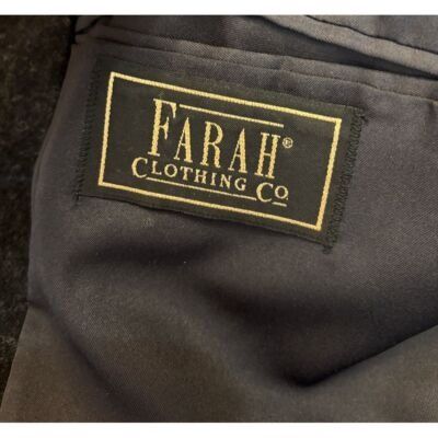Farah Luxury Charcoal Gray Windowpane Wool Sport Coat Blazer Class Size 40R - 10 Thumbnail