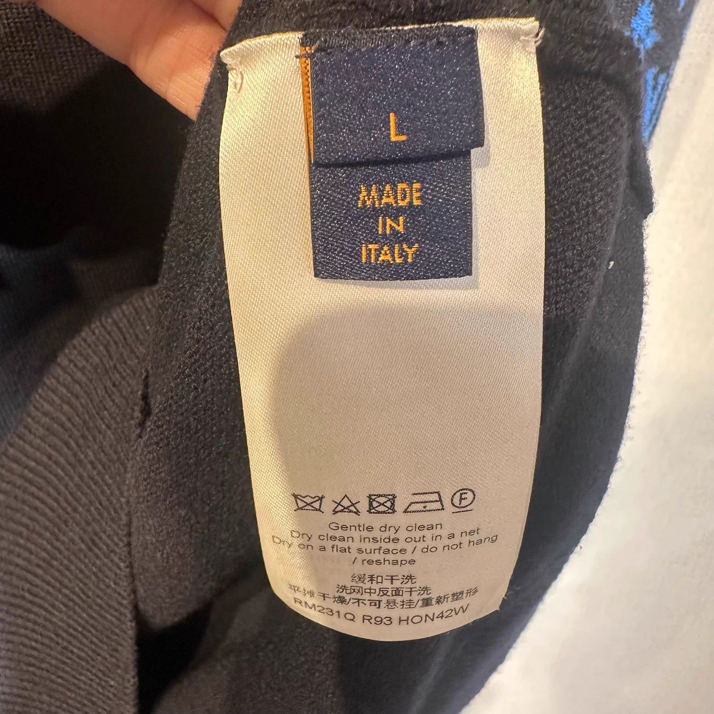 Louis Vuitton LV Monogram black blue cblk crewneck sweater L NWT Size US L / EU 52-54 / 3 - 7 Thumbnail