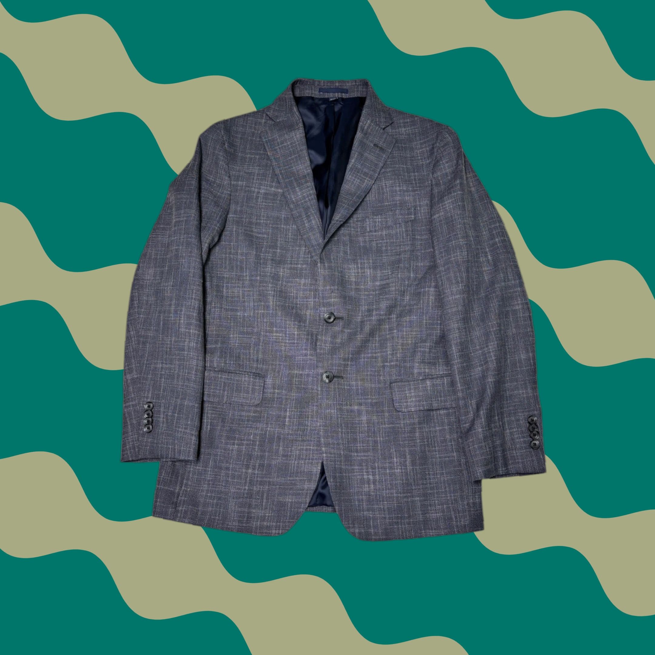 Vintage VINTAGE JOS A BANK 1905 Mens Gray Plaid Tailored Fit Sport Coat Blazer 42R Size 42R - 1 Thumbnail