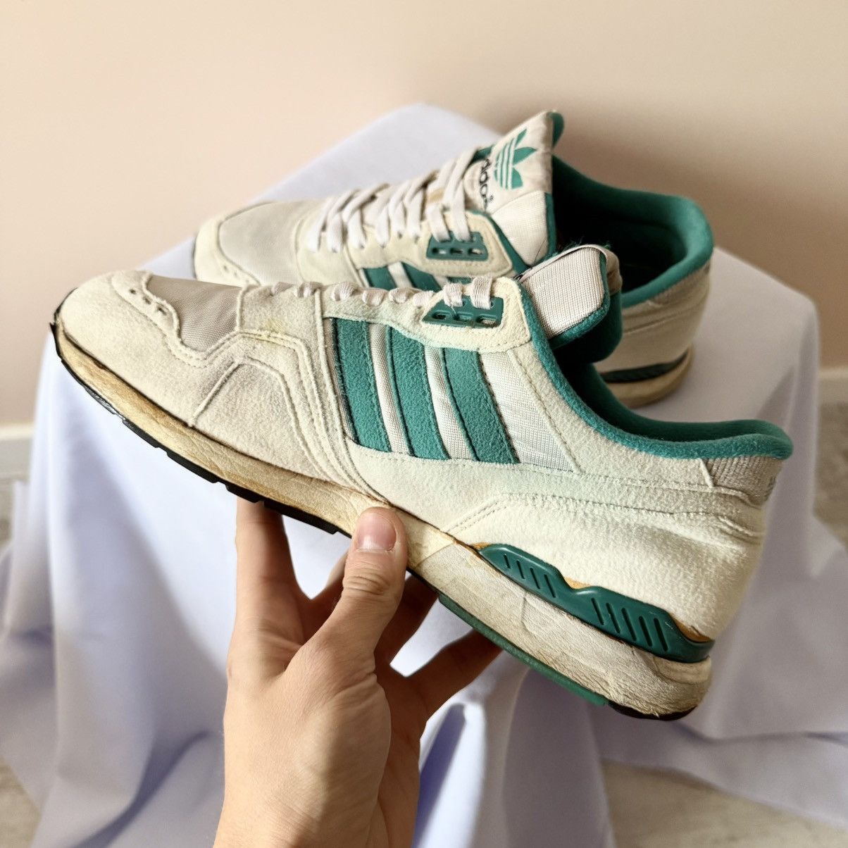 Adidas 80s Vintage Adidas TX8911 / 680 (Korea) Green/Cream Shoes Size US 8.5 / EU 41-42 - 11 Thumbnail