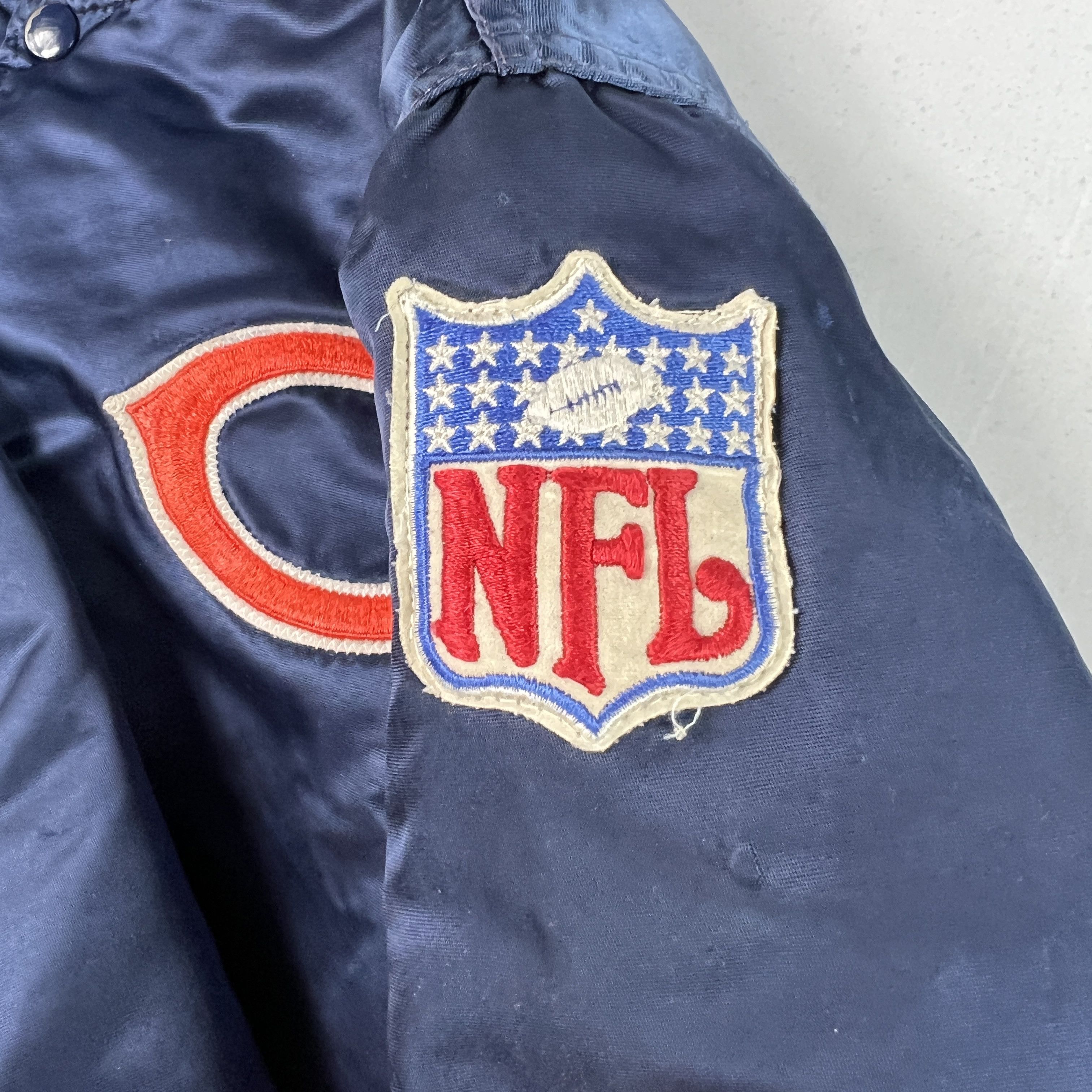 Starter VTG Starter Chicago Bears Satin Jacket Snap Button Bomber Size US L / EU 52-54 / 3 - 12 Thumbnail