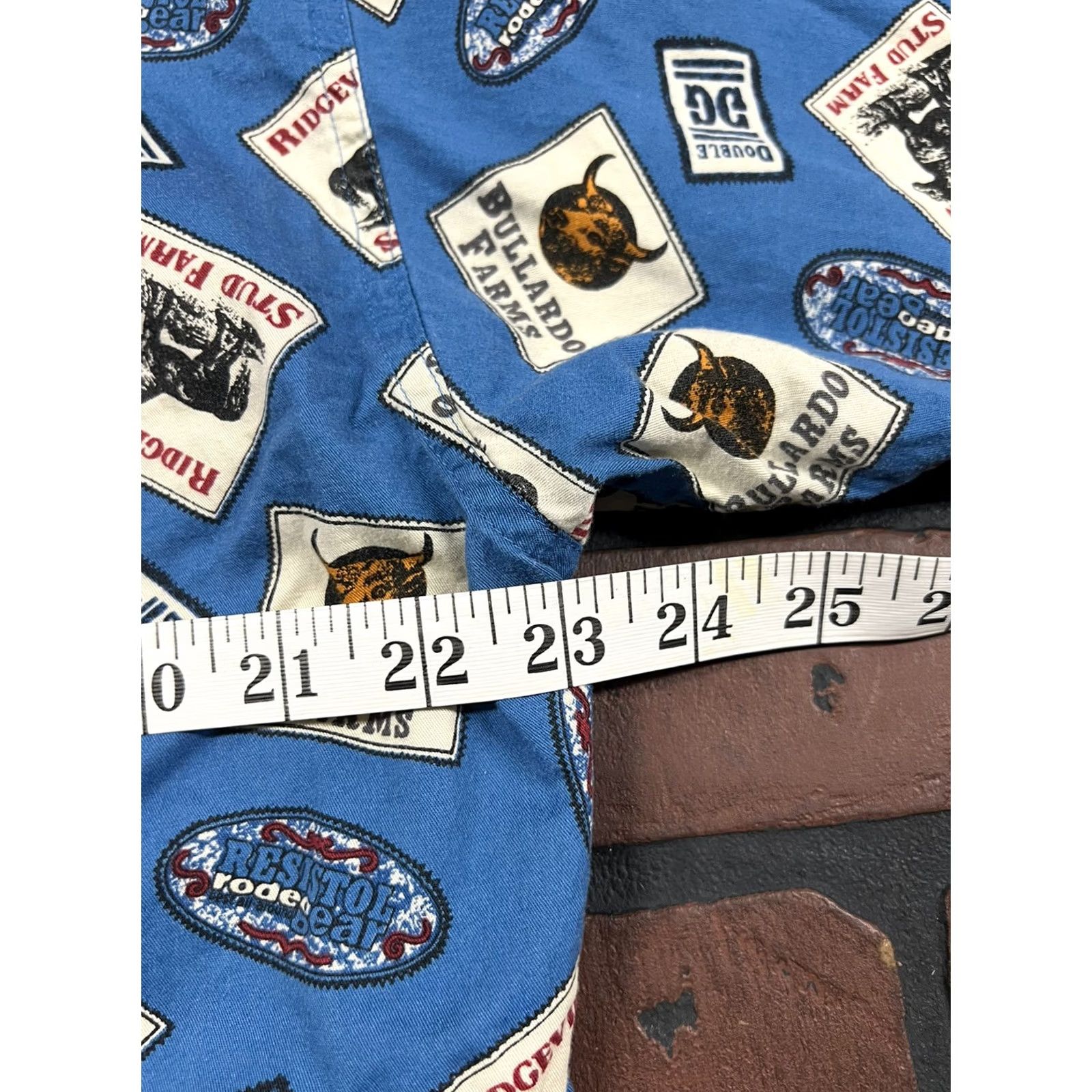 Vintage Resistol Rodeo Gear Shirt Men Large Western Cattle Print Short Sleeve Button Up Size US L / EU 52-54 / 3 - 7 Thumbnail