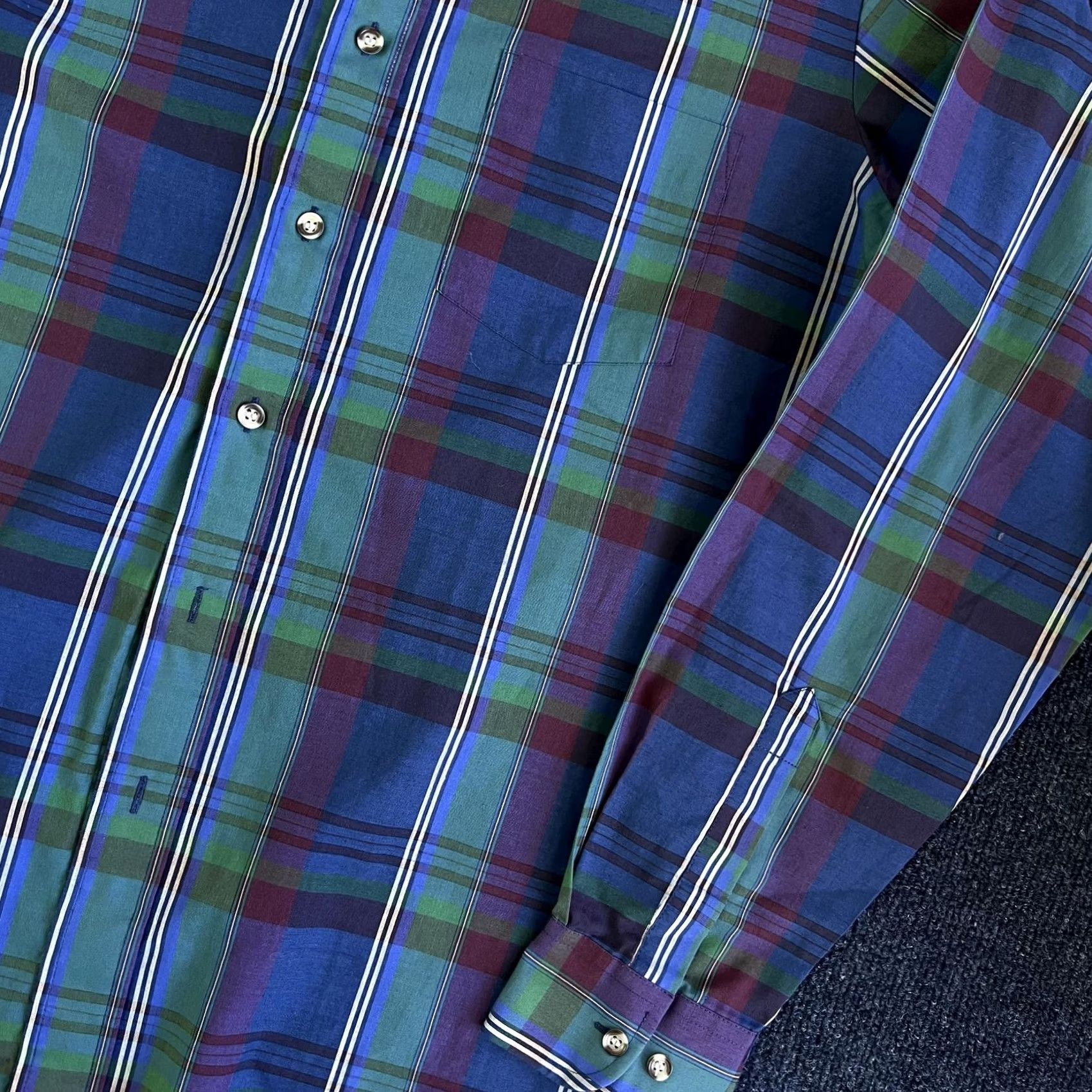 Lee VINTAGE Lee Shirt Mens Large Blue Plaid Long Sleeve Button Down Casual Size US L / EU 52-54 / 3 - 2 Thumbnail