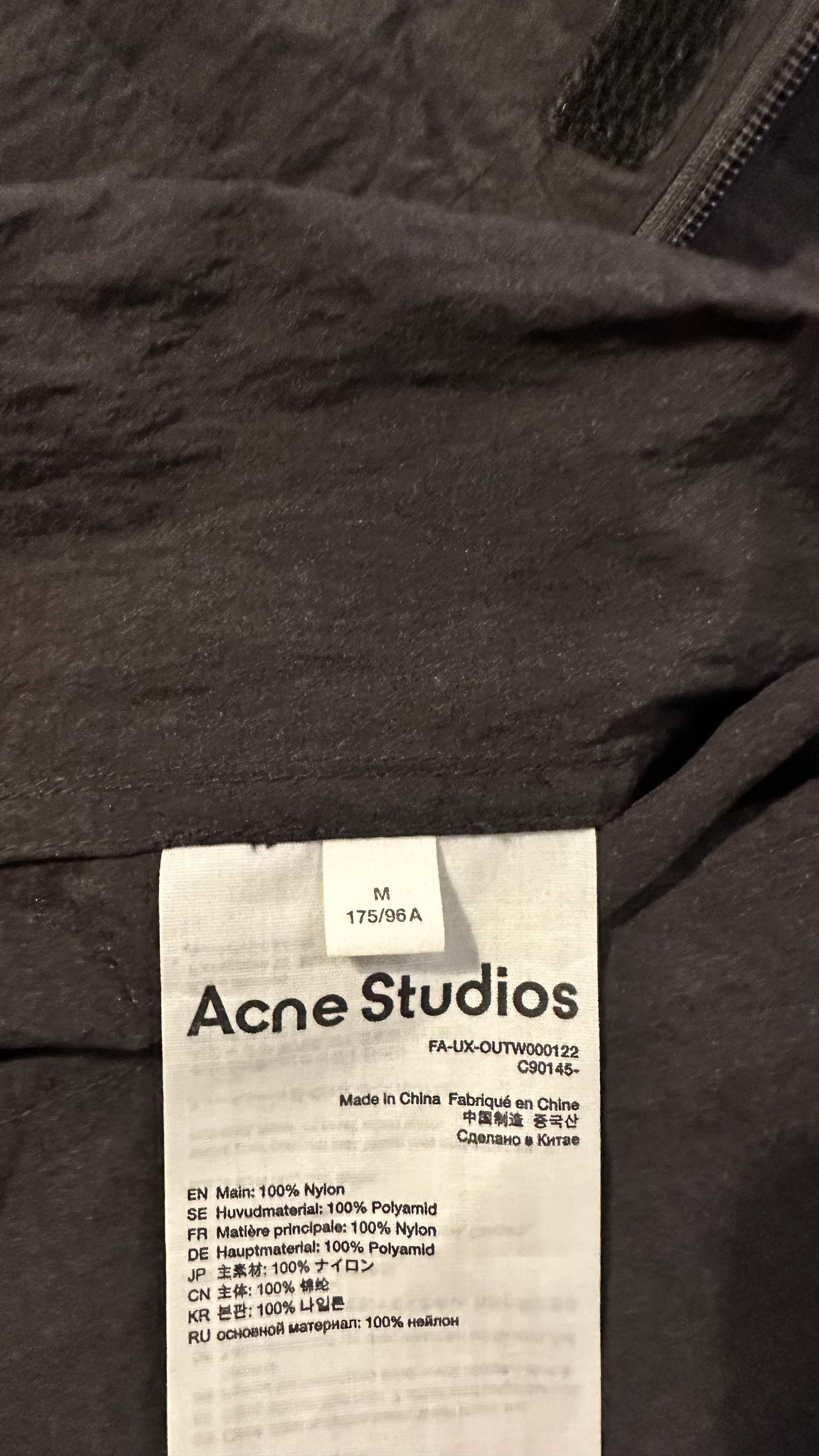 Acne Studios Acne Studios nylon jacket Size US M / EU 48-50 / 2 - 5 Thumbnail